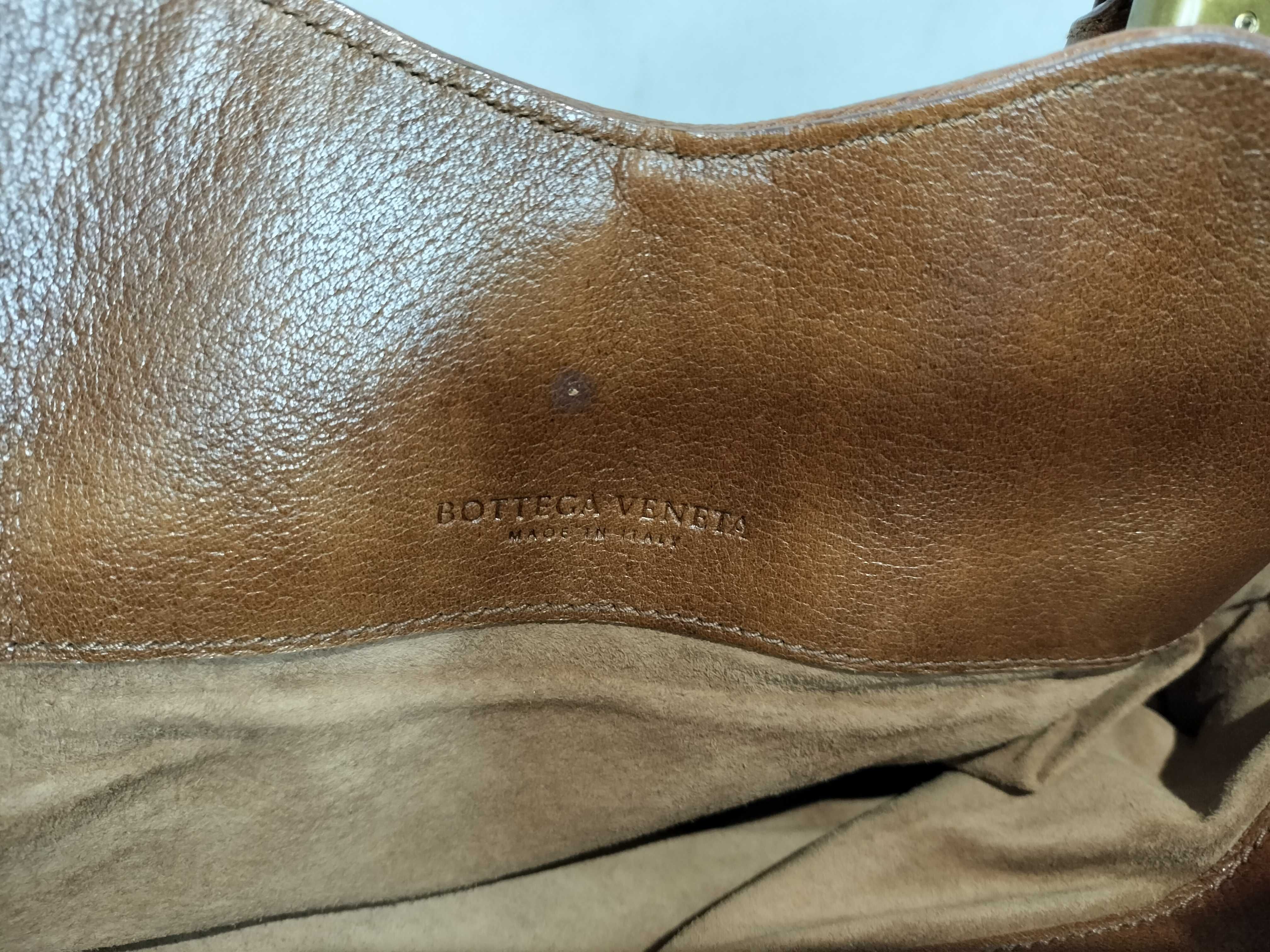 Intrecciato Leather Handbag 162511 Brown — view 10