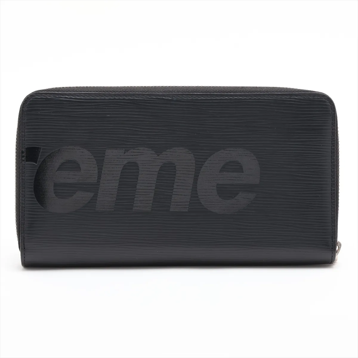 x Supreme Epi Zippy Organizer M67723 Leather Round Zip Wallet Black CA2107 — view 2