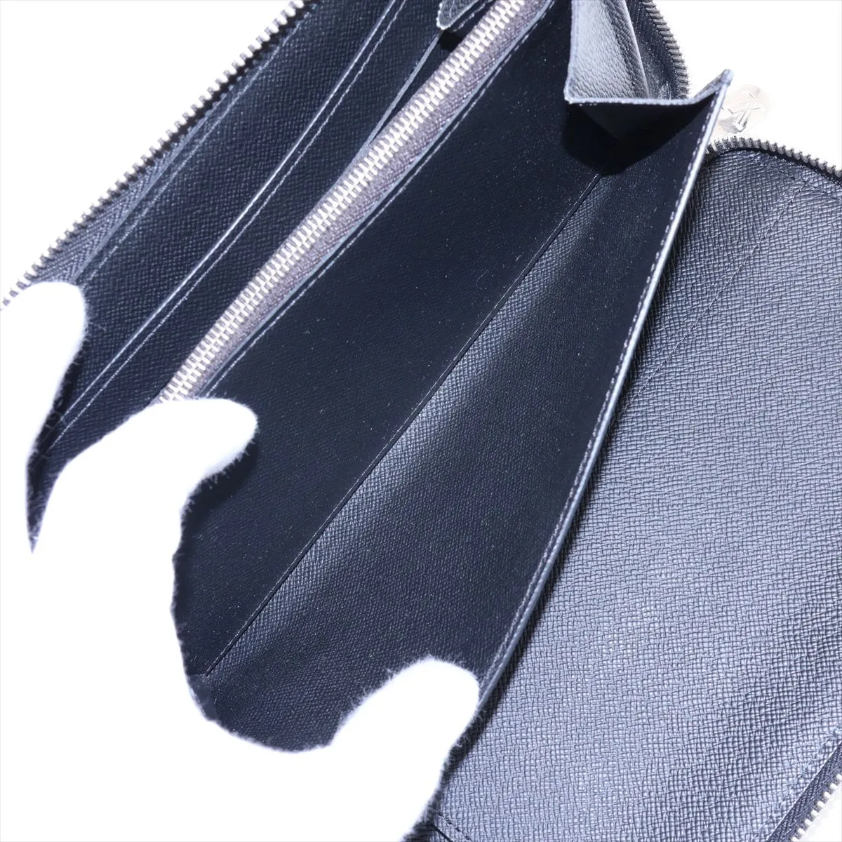 x Supreme Epi Zippy Organizer M67723 Leather Round Zip Wallet Black CA2107 — view 6