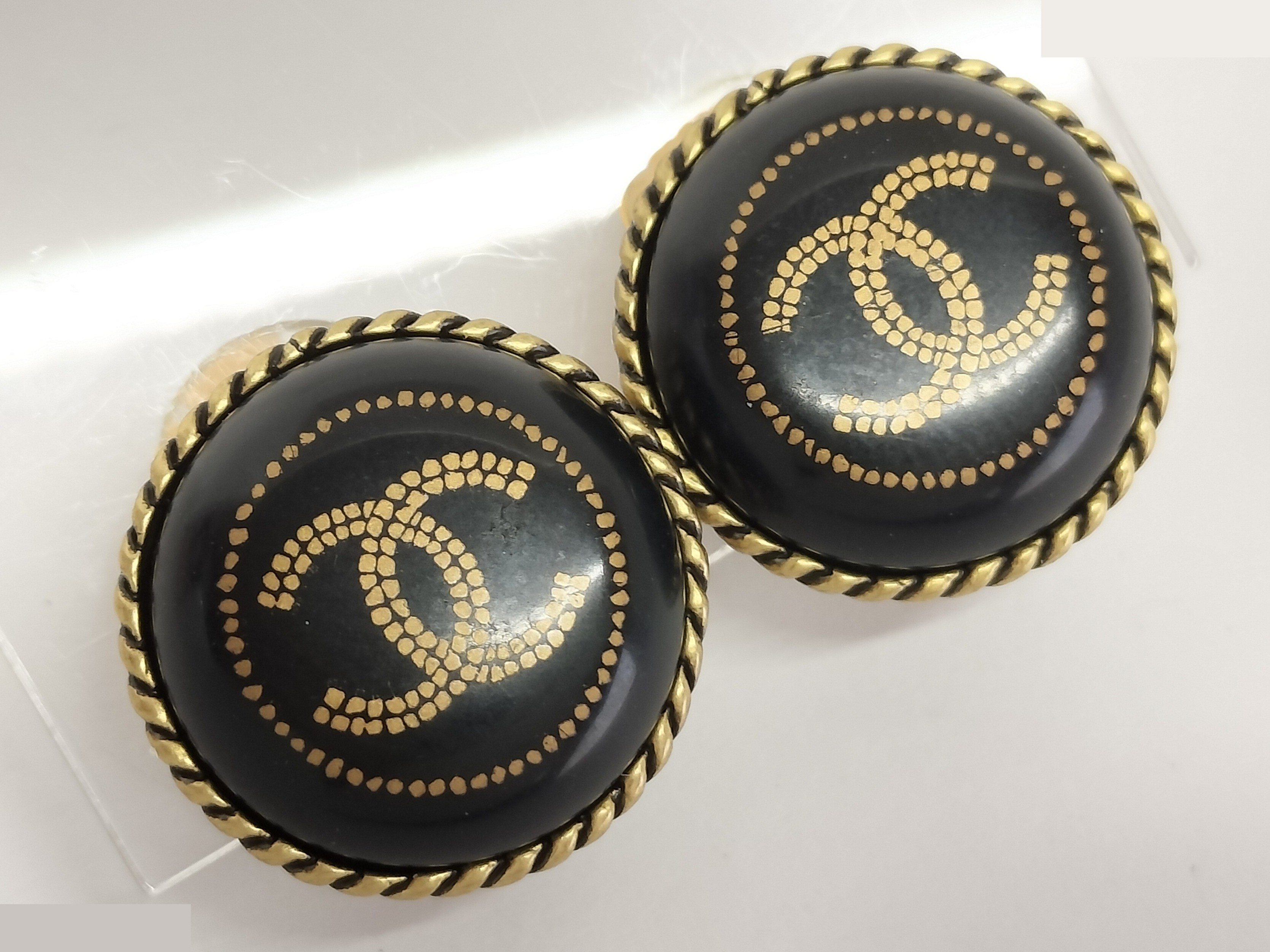 Unused Coco Black Gold Earrings — view 7