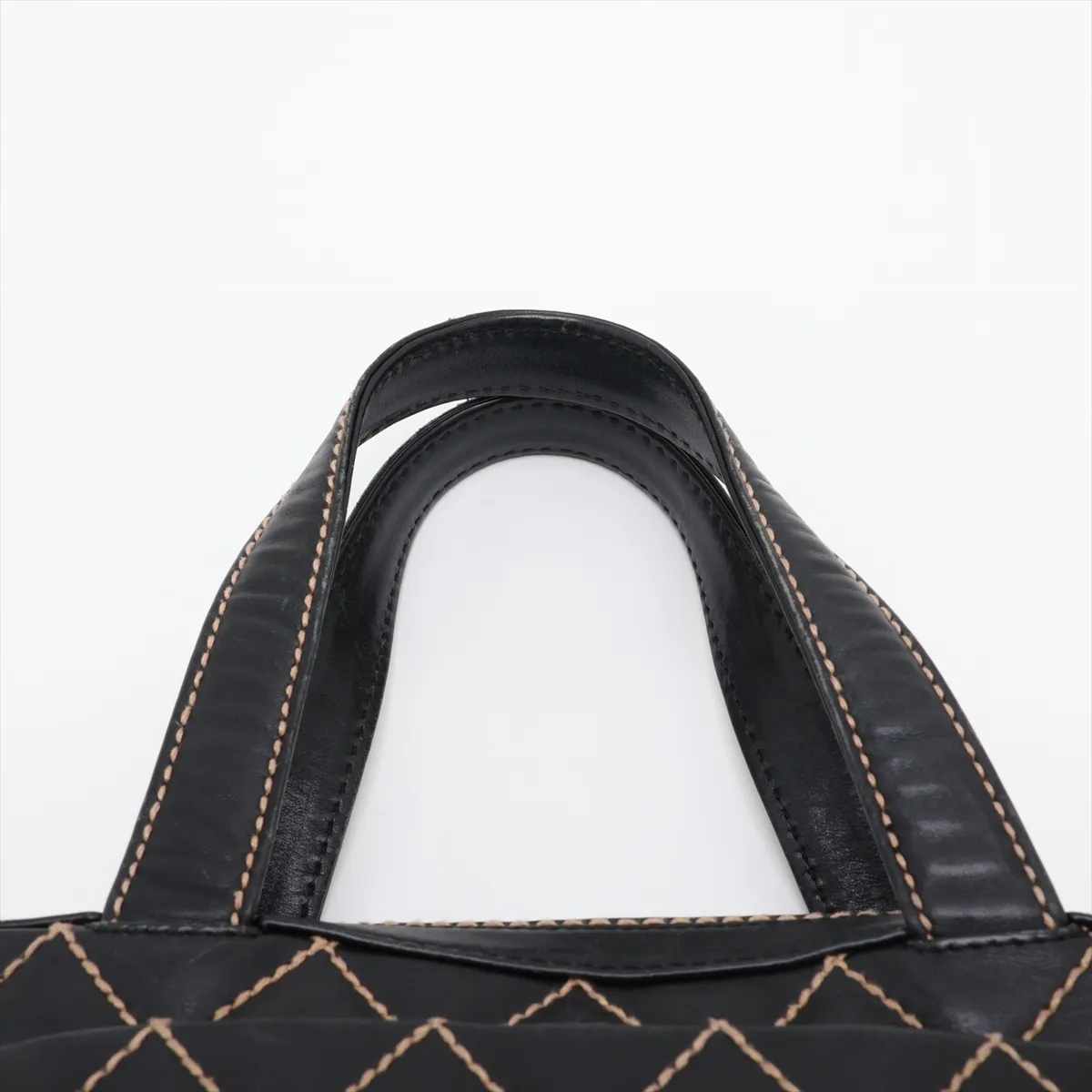 Wild Stitch Leather Handbag, Black with Gold Hardware, 6987472, Series 6 — view 6