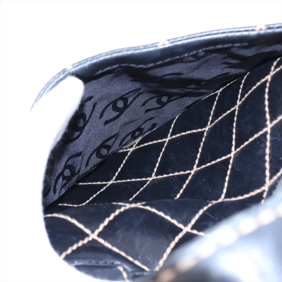 Wild Stitch Leather Handbag, Black with Gold Hardware, 6987472, Series 6 — view 10