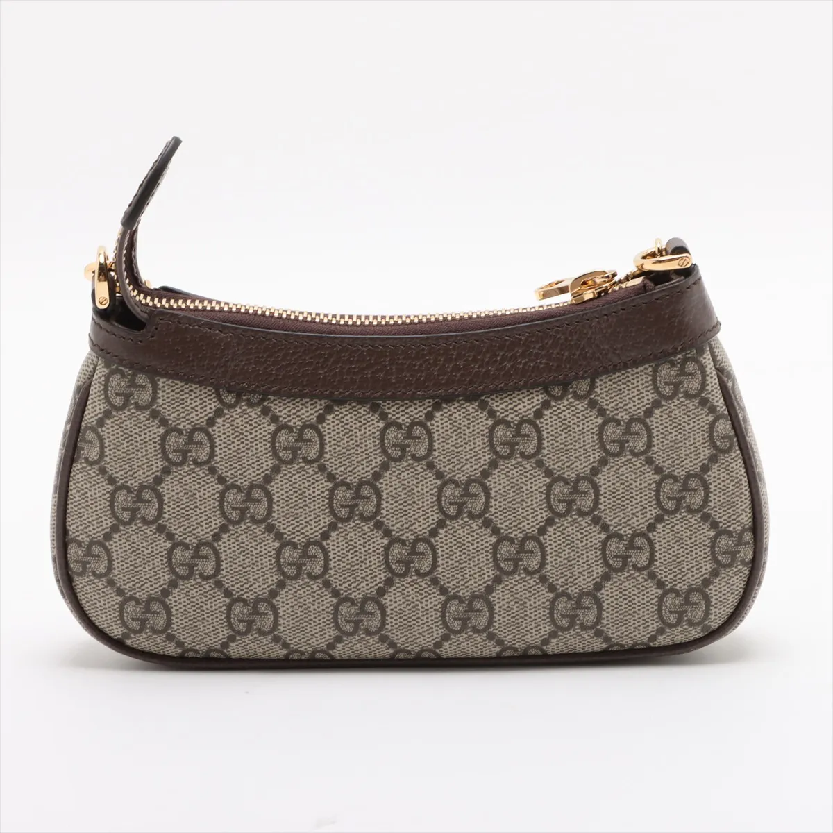 GG Supreme PVC x Leather Chain Shoulder Bag Brown 764960 — view 2