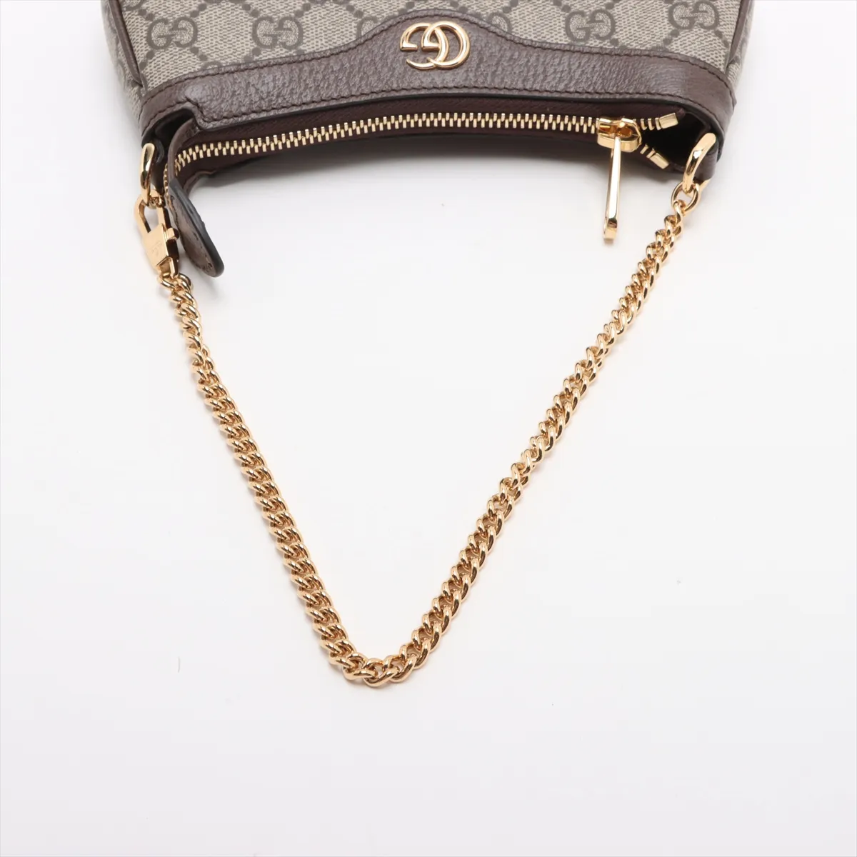 GG Supreme PVC x Leather Chain Shoulder Bag Brown 764960 — view 5