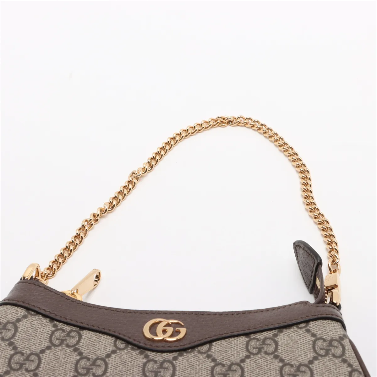 GG Supreme PVC x Leather Chain Shoulder Bag Brown 764960 — view 6