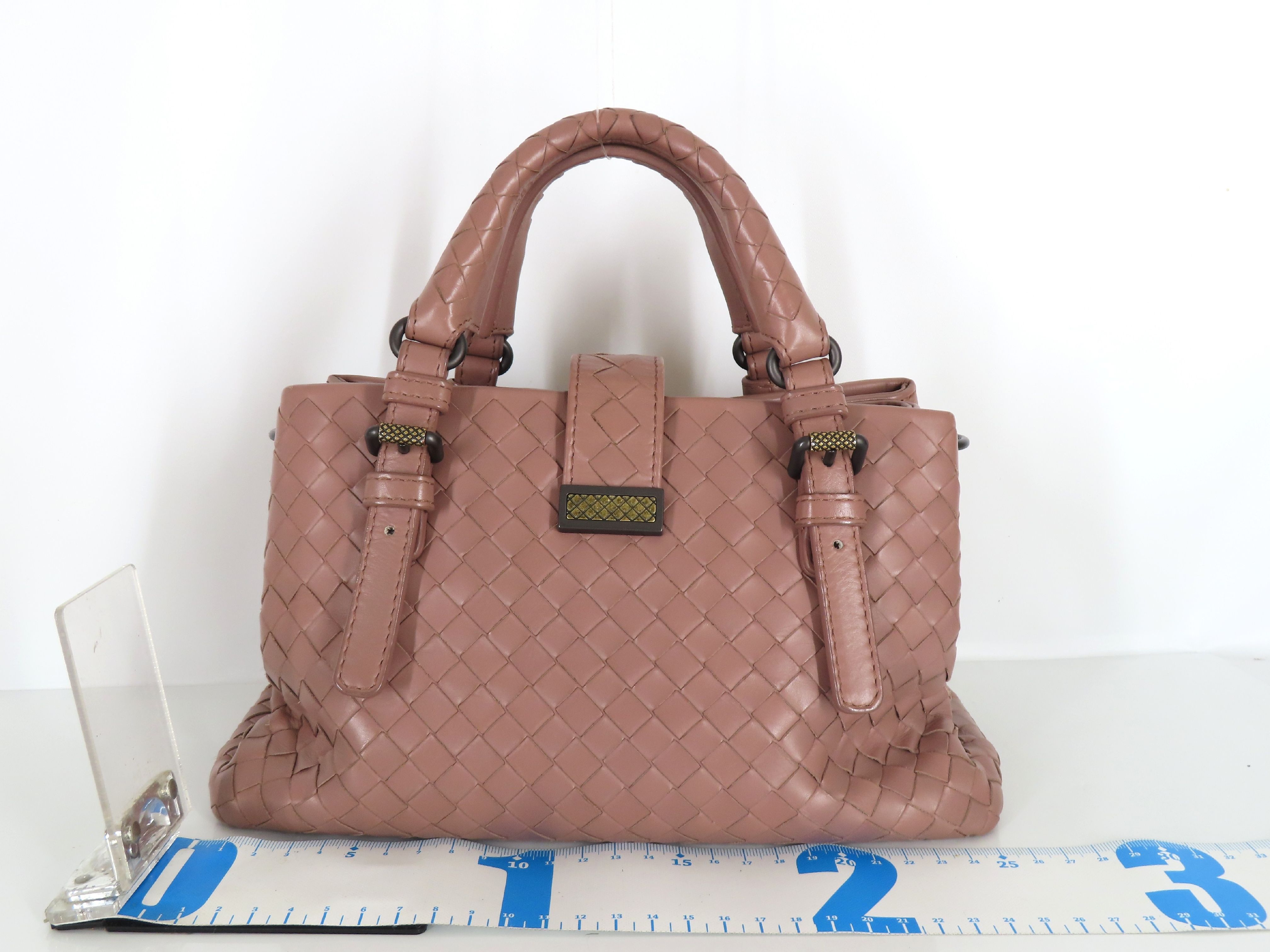 Intrecciato PH- Roma Hand Bag Pink Leather Handbag — view 2