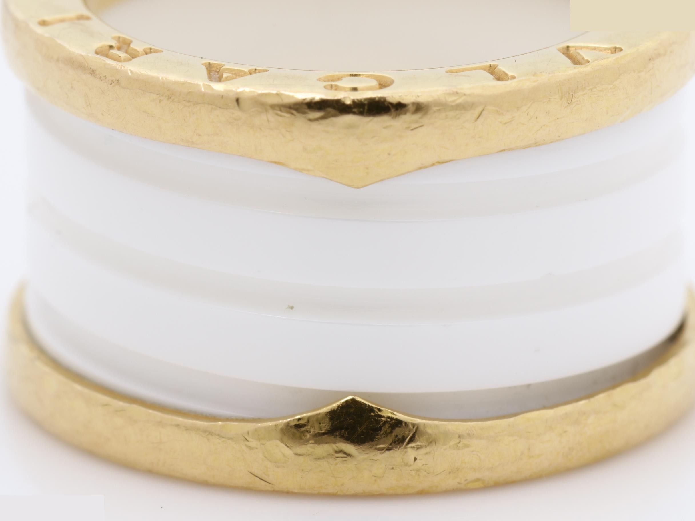 K18PG/Ceramic B-01 Ring 8.8g #48/Actual size #7 — view 2