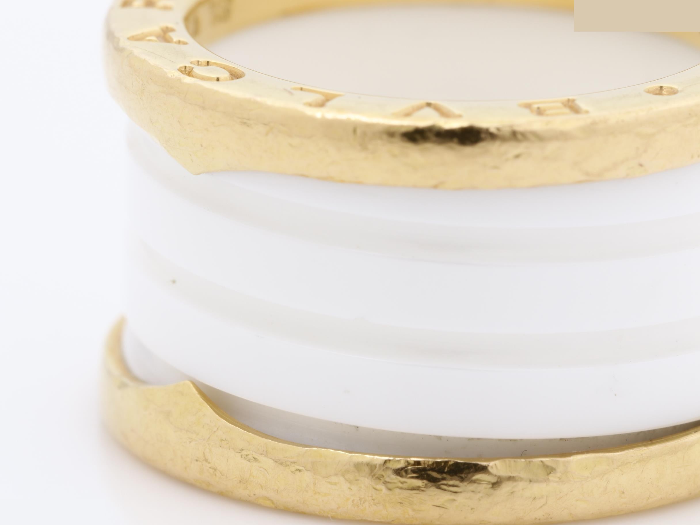 K18PG/Ceramic B-01 Ring 8.8g #48/Actual size #7 — view 3