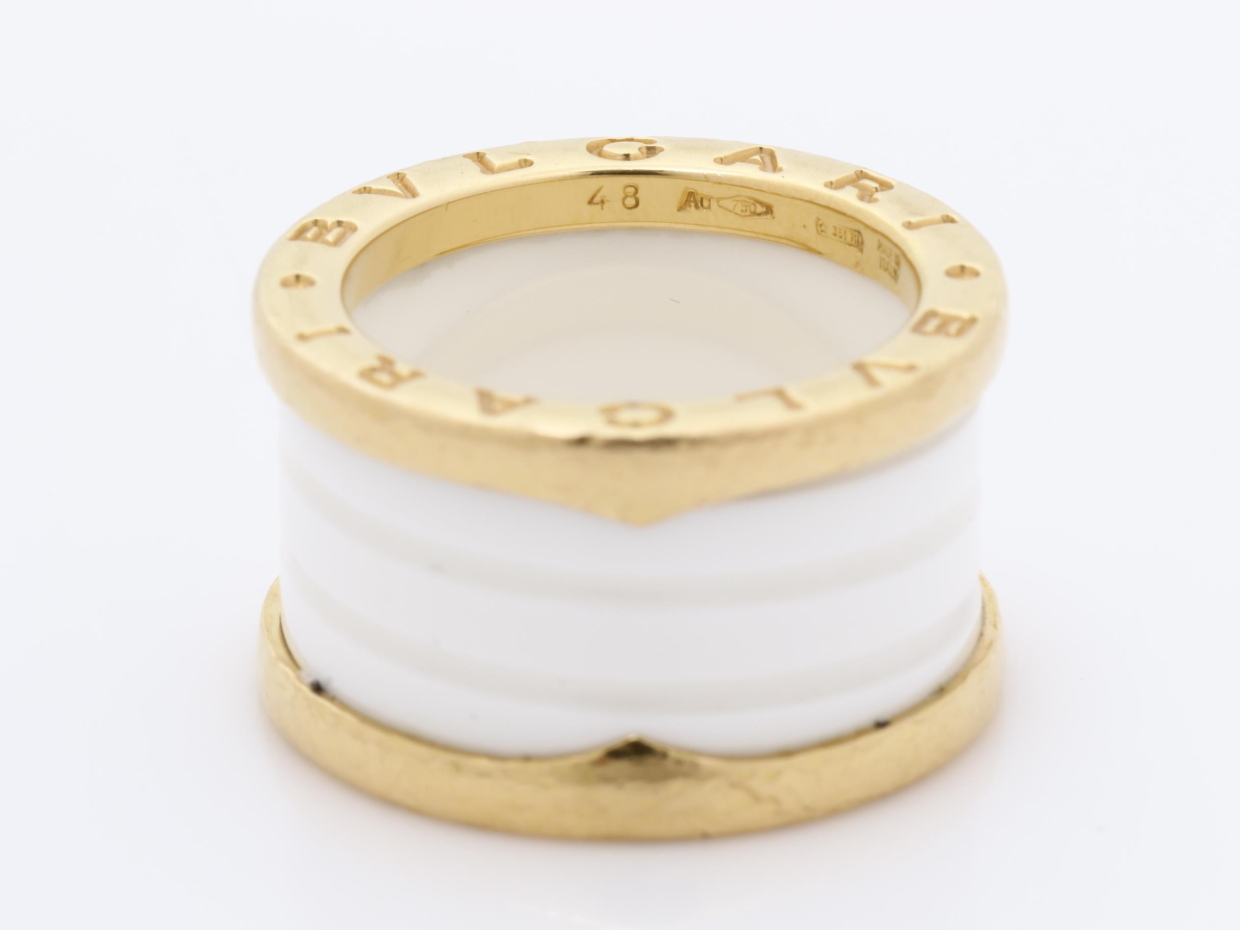 K18PG/Ceramic B-01 Ring 8.8g #48/Actual size #7 — view 4