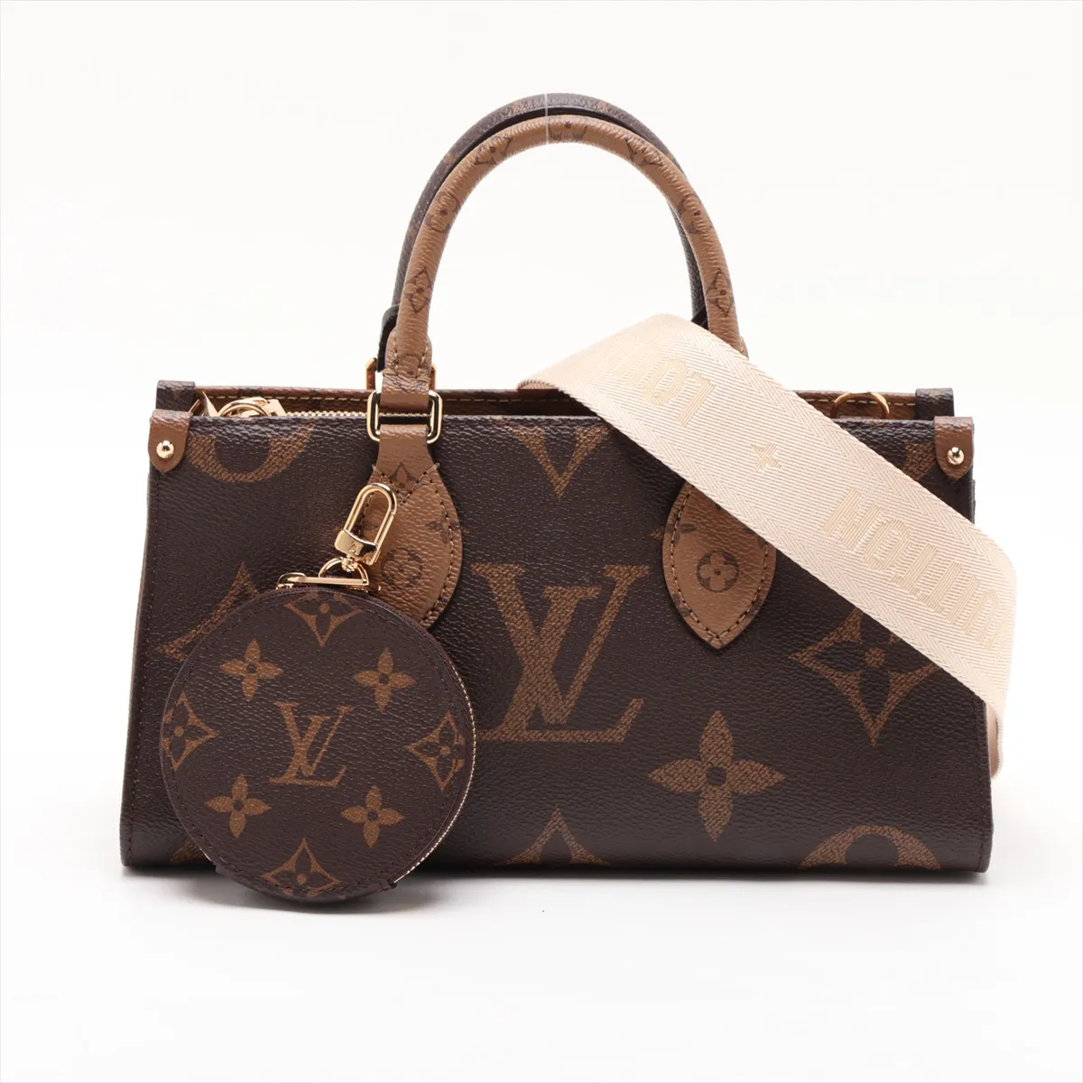 Giant Monogram Reverse OnTheGo EW M46653 Brown (RFID detected)