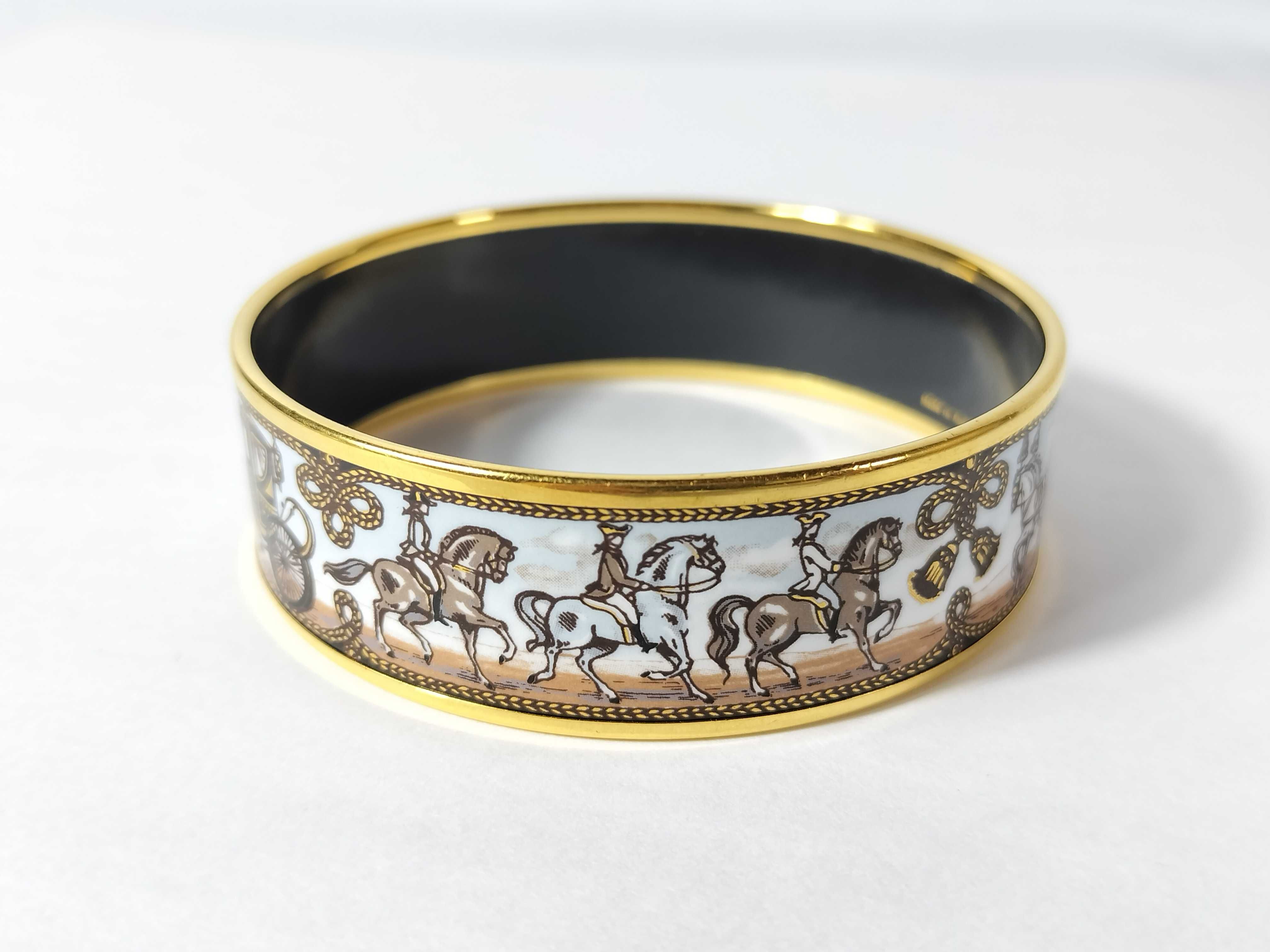 Enamel Bangle GM White Bracelet/Bangle — view 2