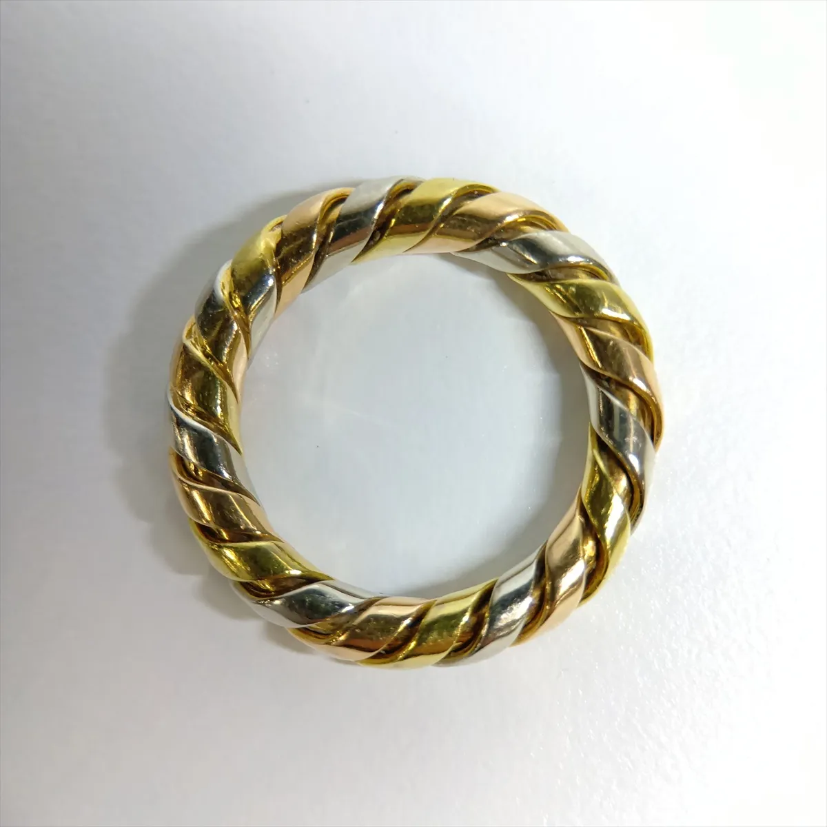 Tubogas Ring 750 (YG x PG x WG) 5.1g, dents, distortion — view 6