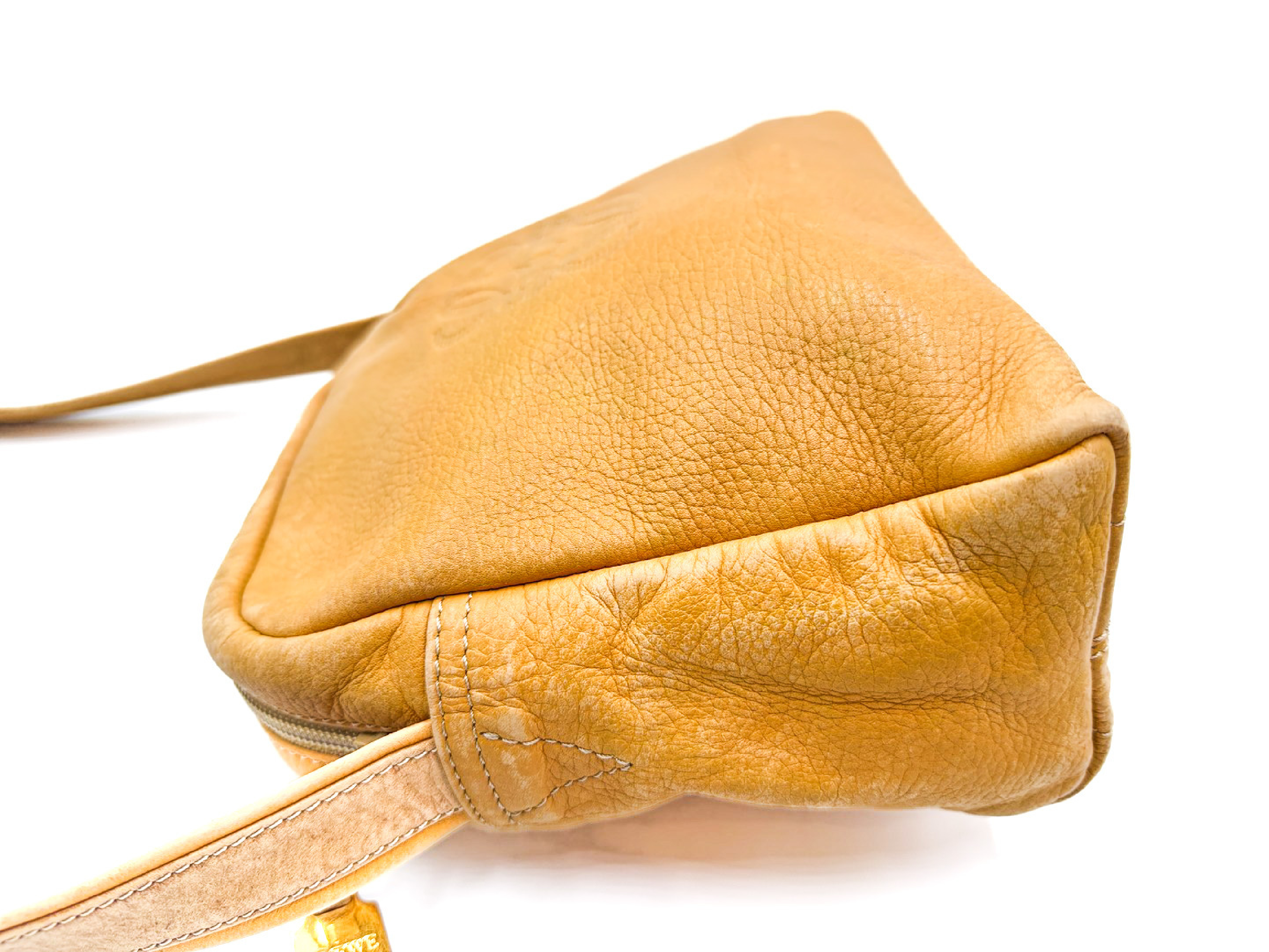 Anagram Gold Hardware Leather Shoulder Bag — view 4