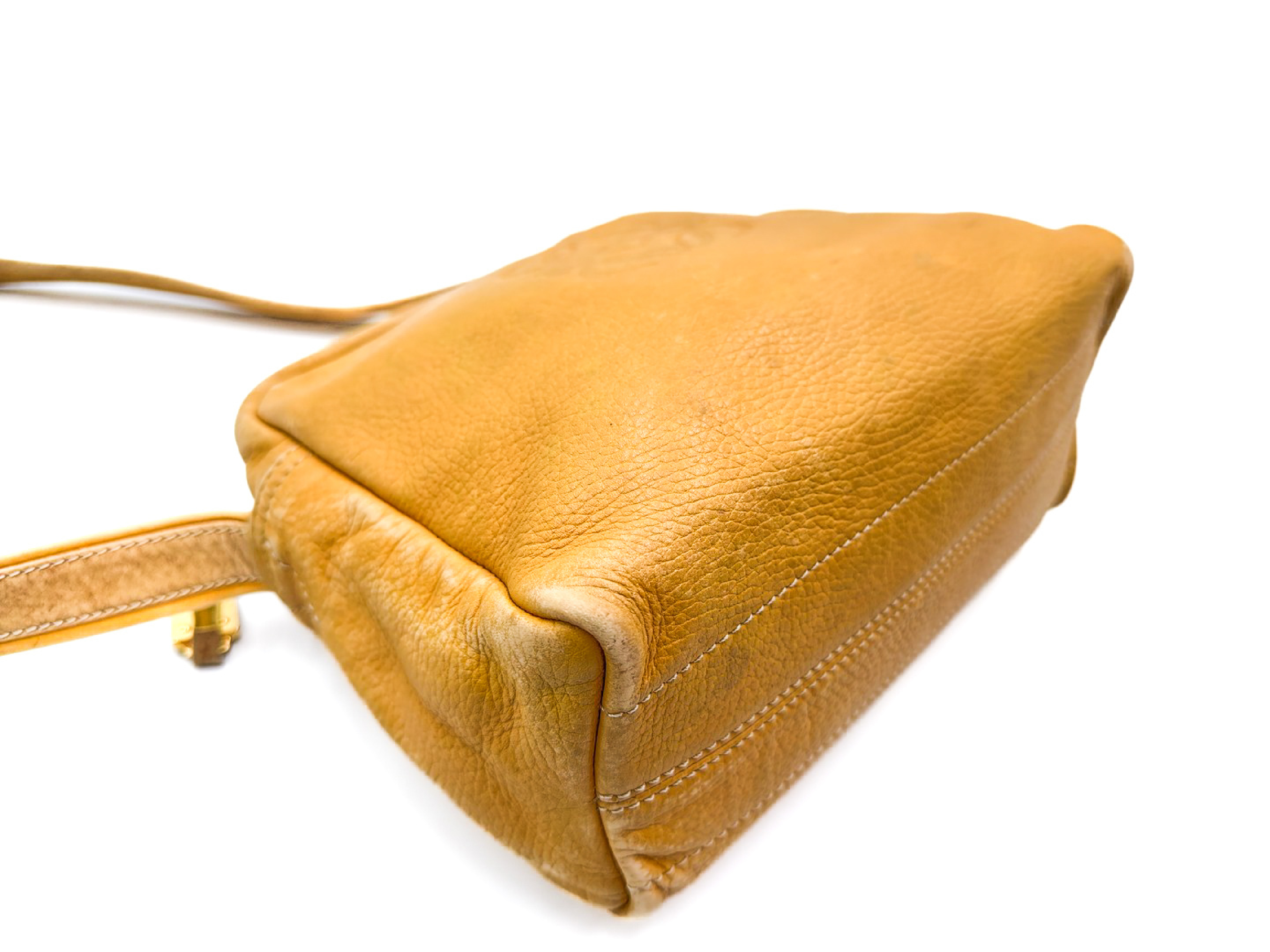 Anagram Gold Hardware Leather Shoulder Bag — view 7