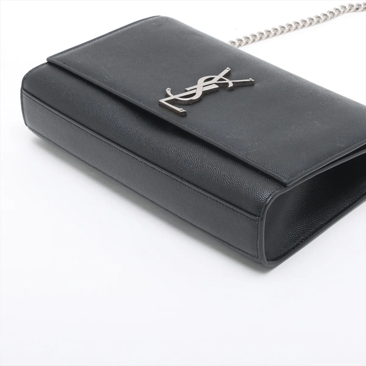 Classic Kate Leather Chain Shoulder Bag Black 364021 — view 3