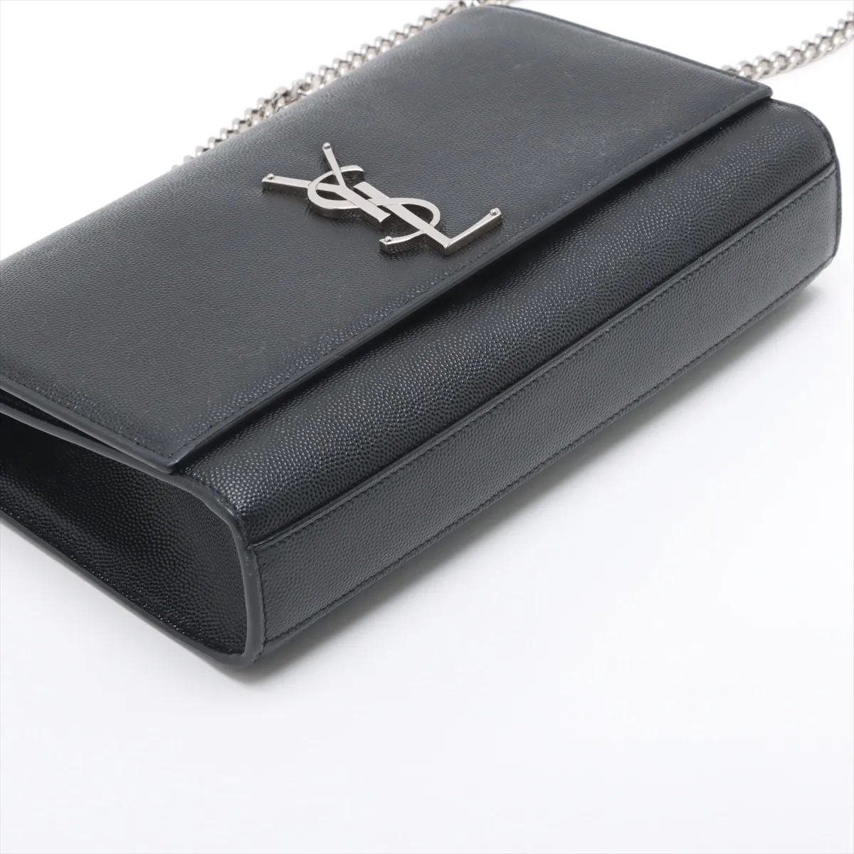 Classic Kate Leather Chain Shoulder Bag Black 364021 — view 4