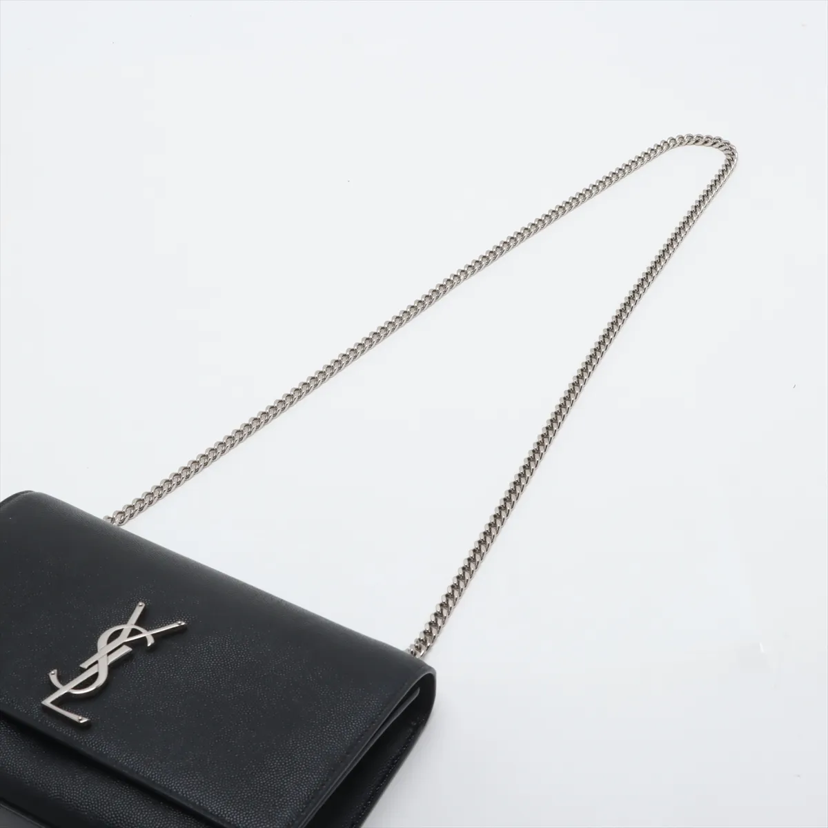 Classic Kate Leather Chain Shoulder Bag Black 364021 — view 5