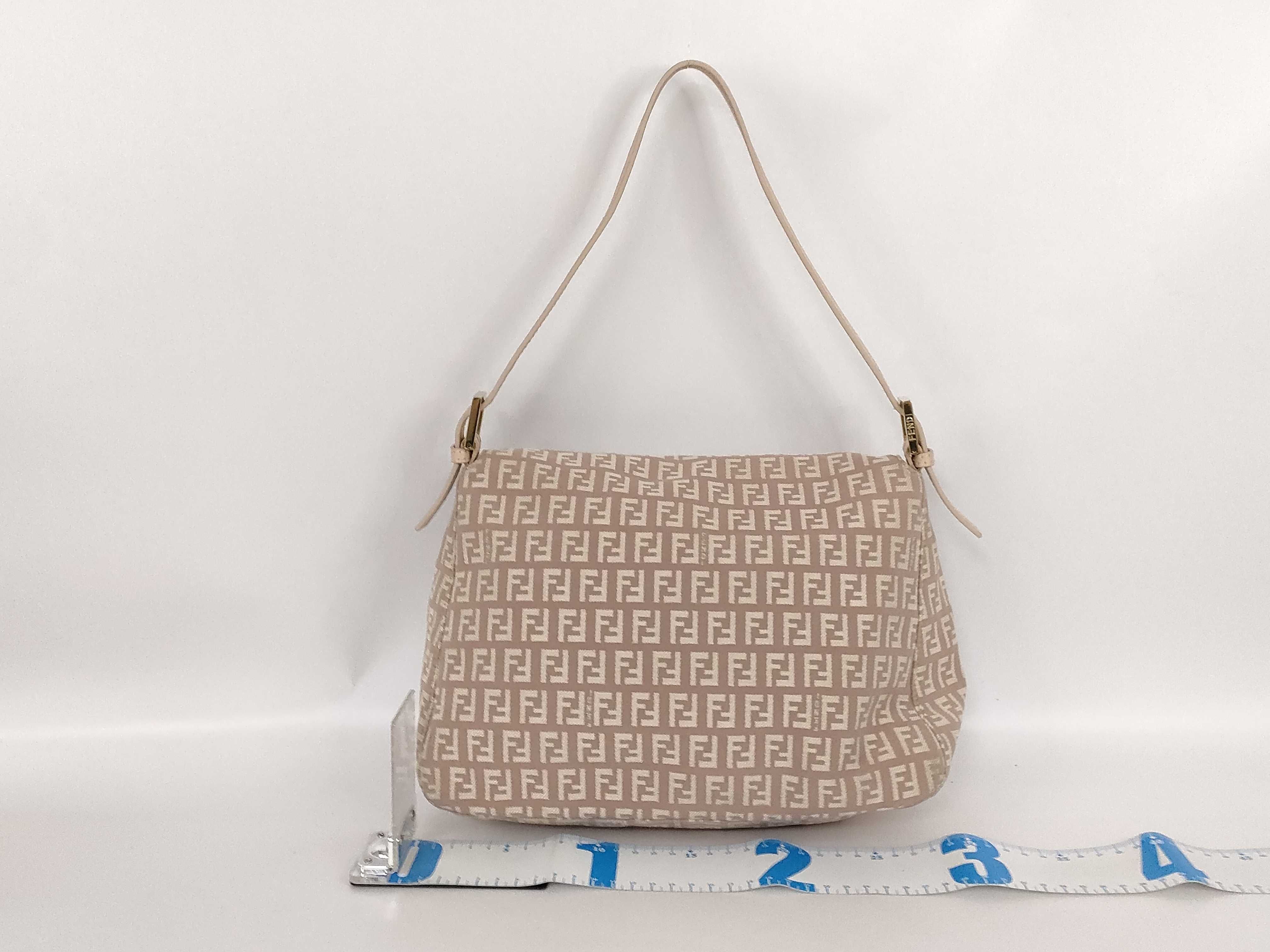 Zucca pattern Fendi Zucchino Mamma Bucket Canvas x Leather Shoulder Bag Pink x Beige 8BR001 Shoulder Bag — view 2