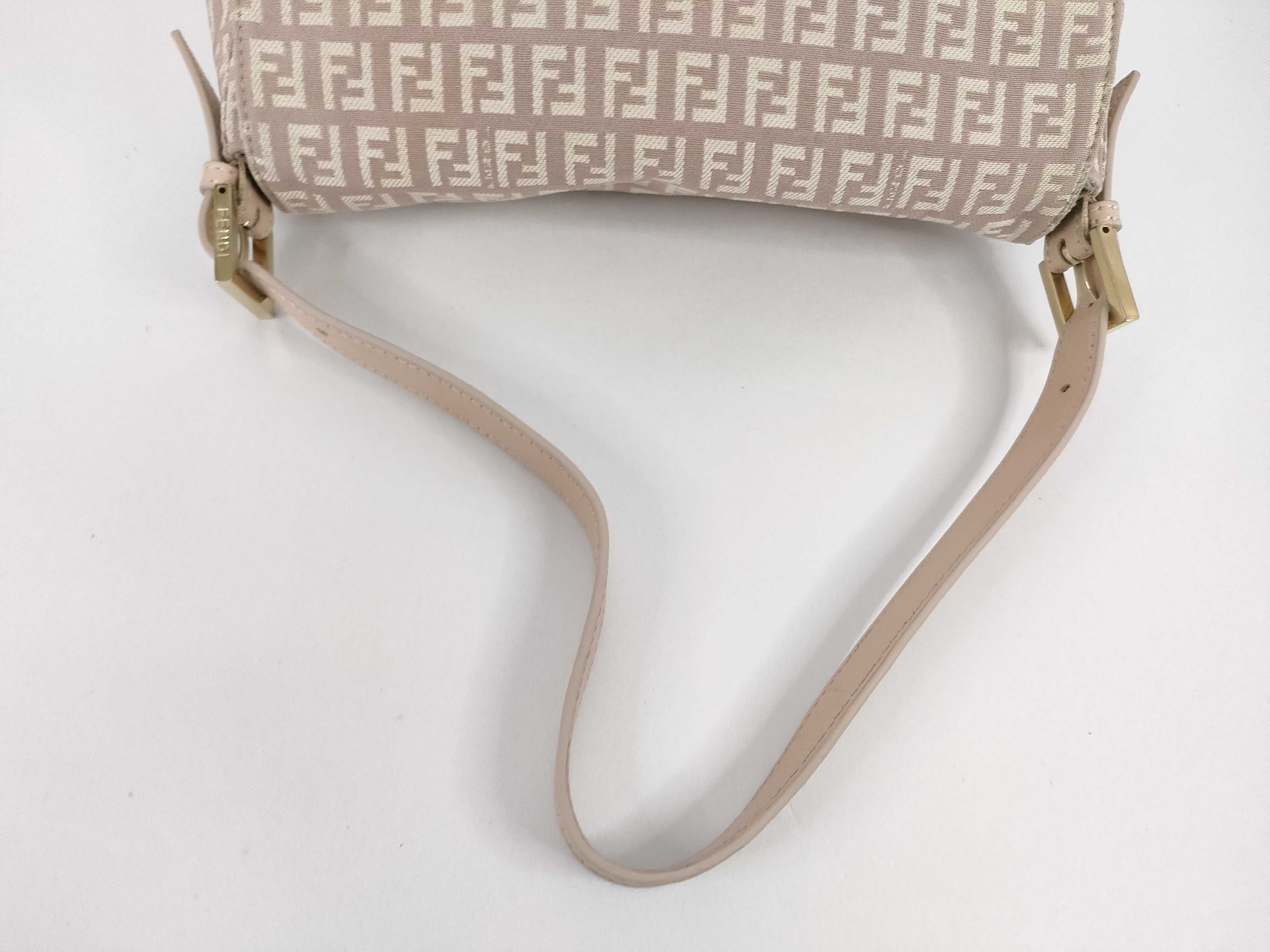 Zucca pattern Fendi Zucchino Mamma Bucket Canvas x Leather Shoulder Bag Pink x Beige 8BR001 Shoulder Bag — view 3