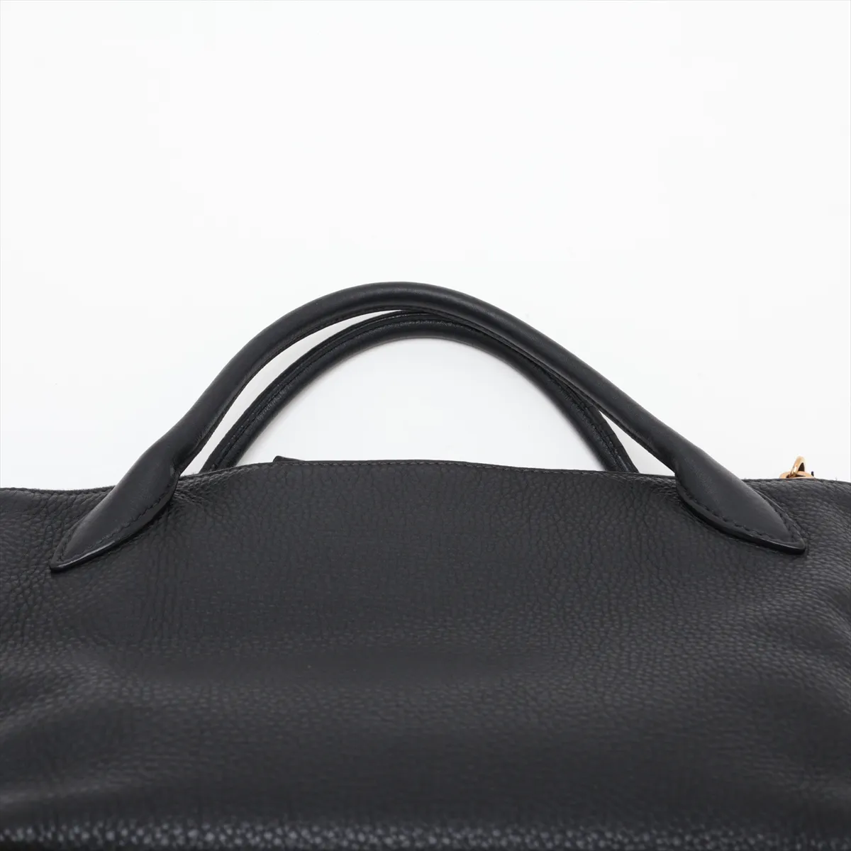Vitello Daino 1BA111 Leather 2-Way Handbag, Black, Unsigned Guarantee Card — view 6