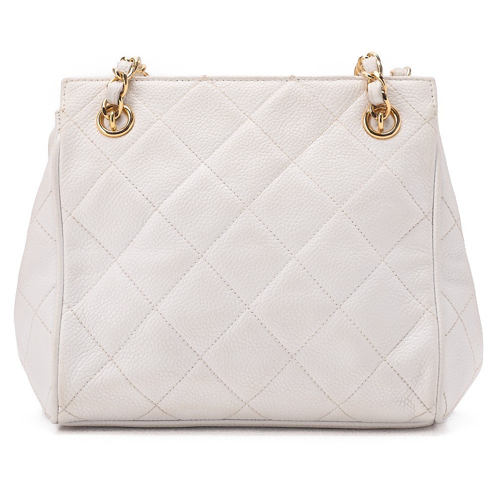 Caviar Skin Matelassé Chain Shoulder Bag — view 4
