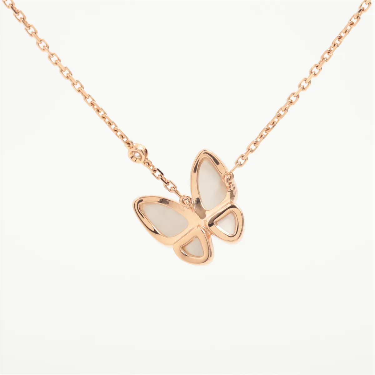 de Papillon Shell Diamond Necklace 750 (PG x WG) 6.6g JE918089 (Hole) — view 2