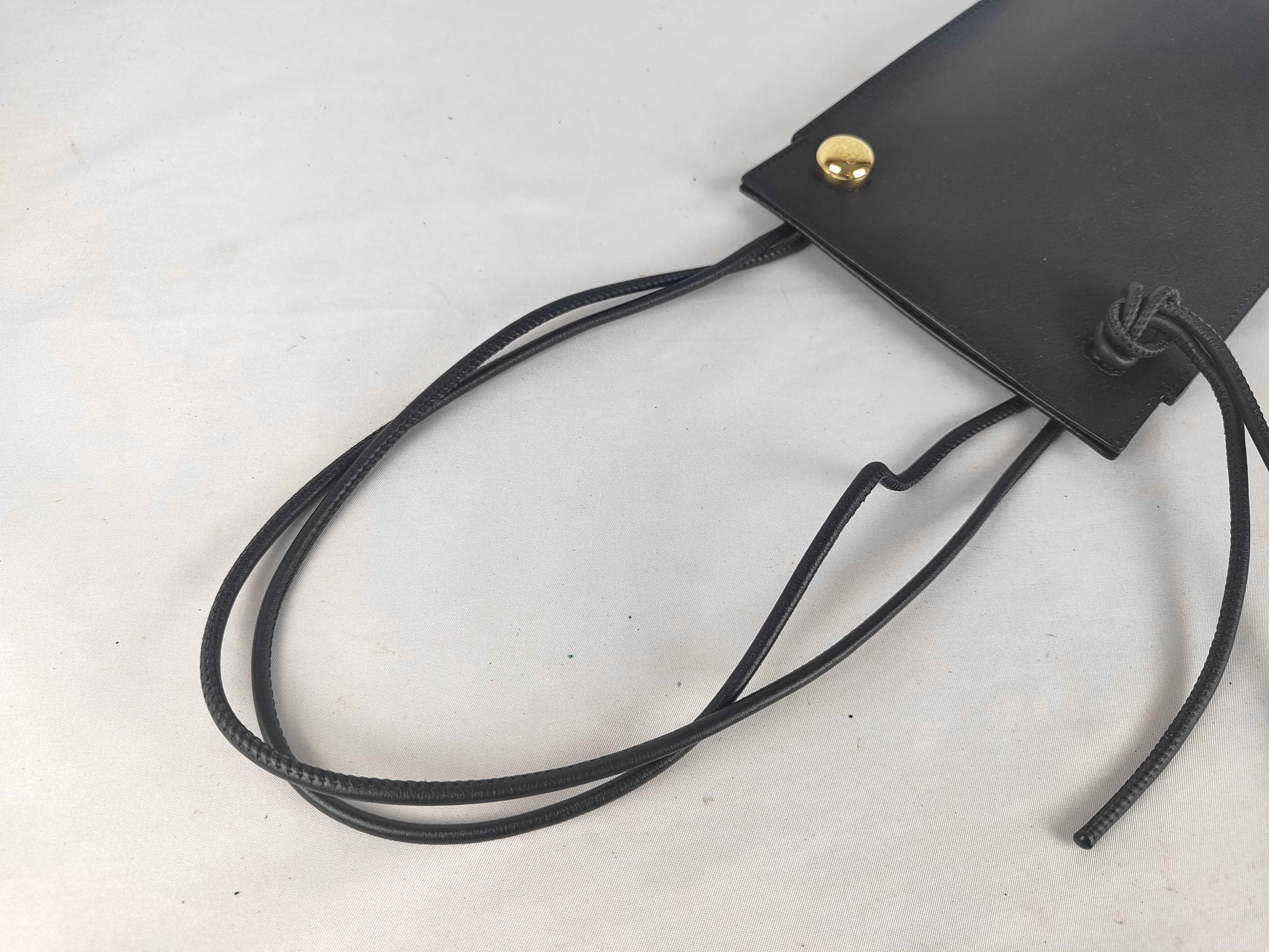 Pebble Leather Shoulder Bag, Black — view 3