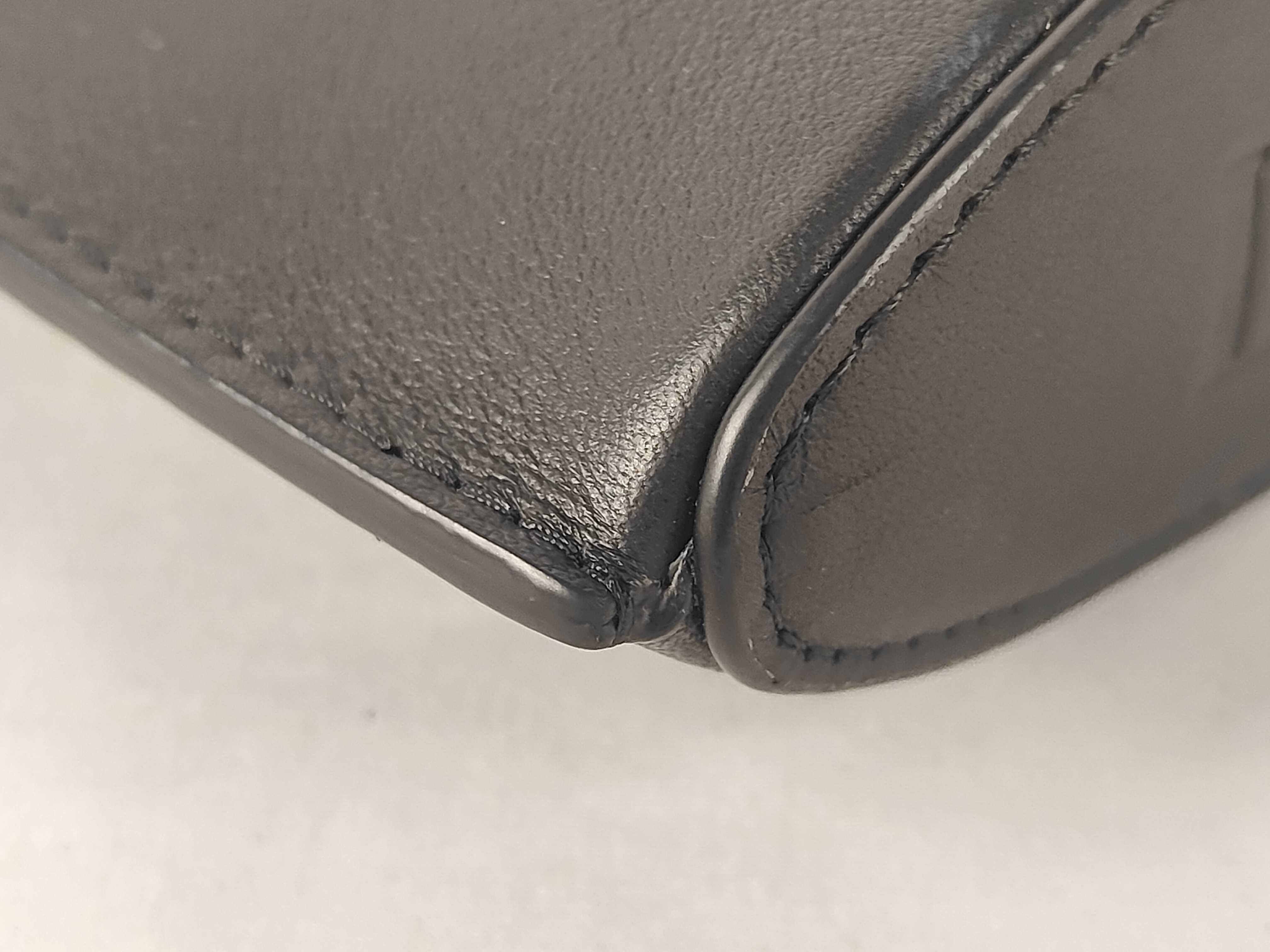 Pebble Leather Shoulder Bag, Black — view 6
