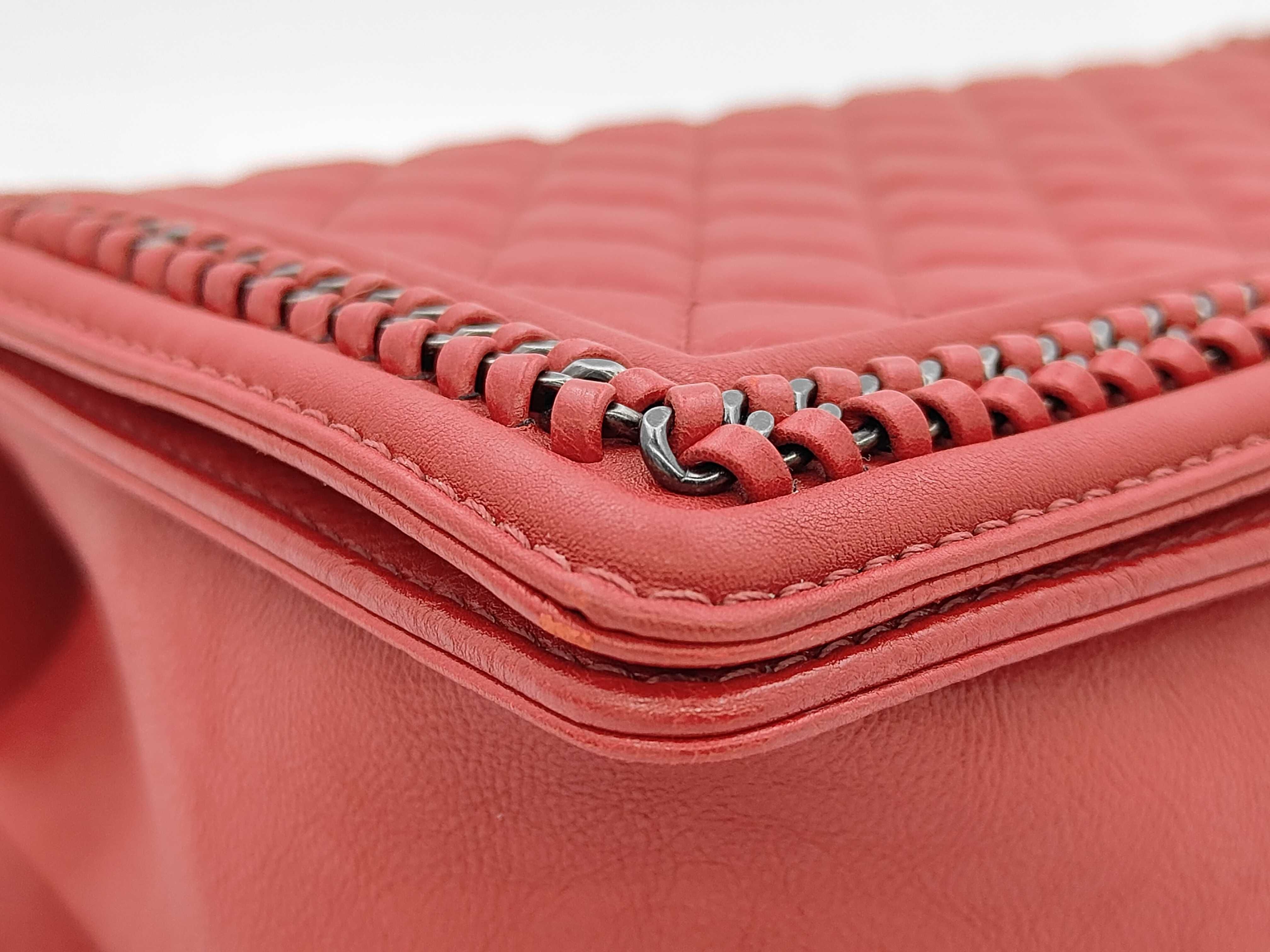 Boy Chanel Lambskin Red Shoulder Bag — view 7