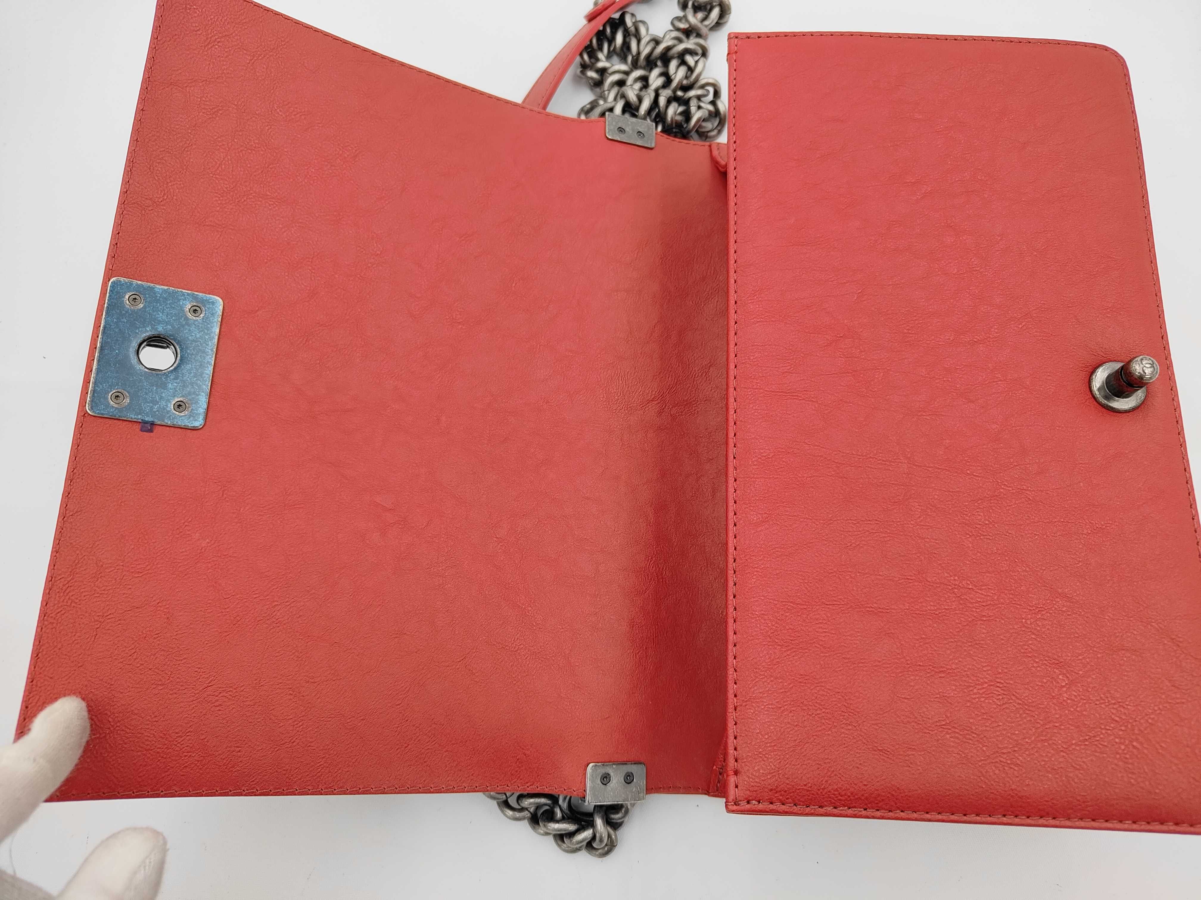 Boy Chanel Lambskin Red Shoulder Bag — view 10