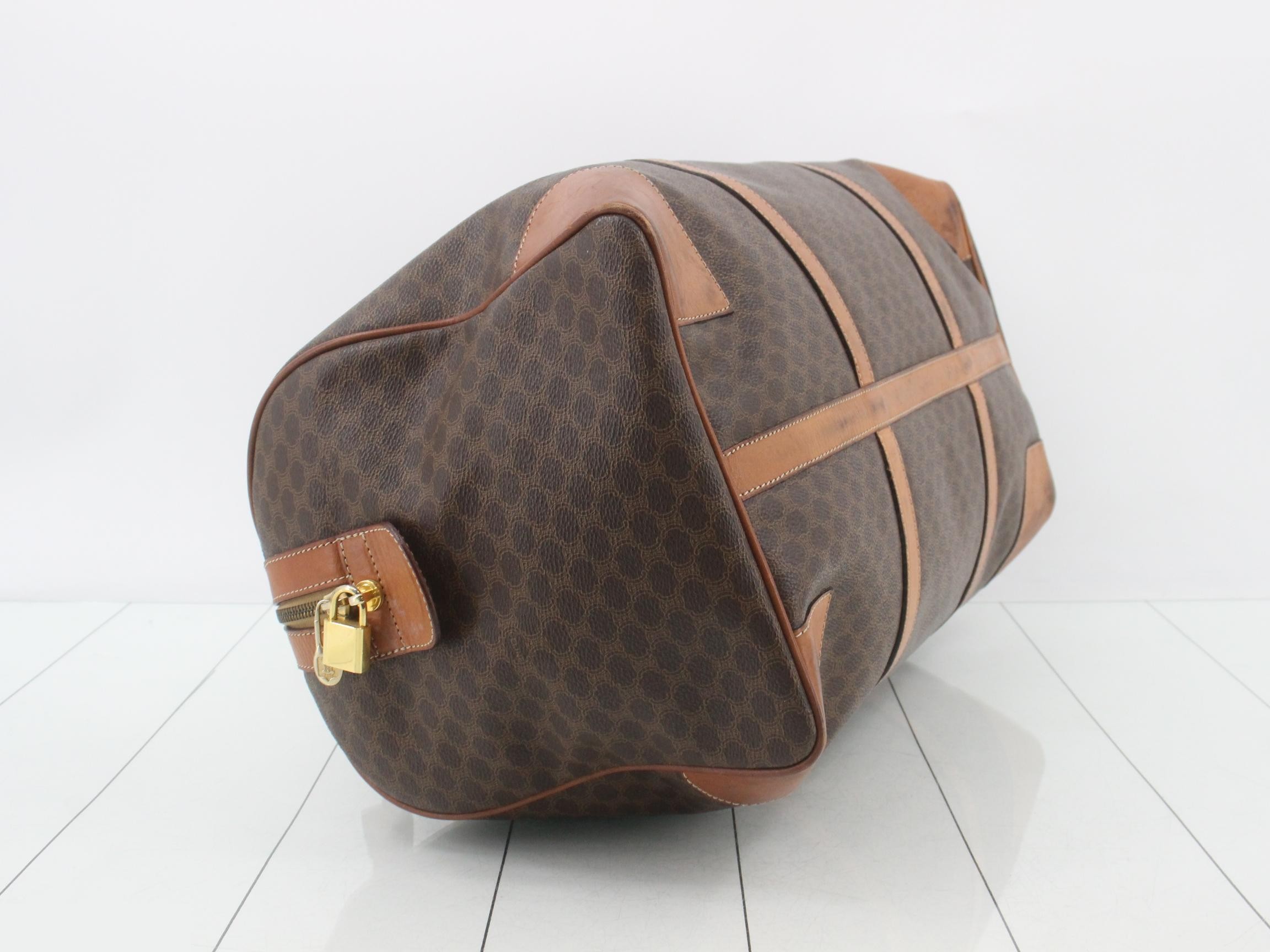 Macadam PVC/Leather Boston Bag, Brown — view 5
