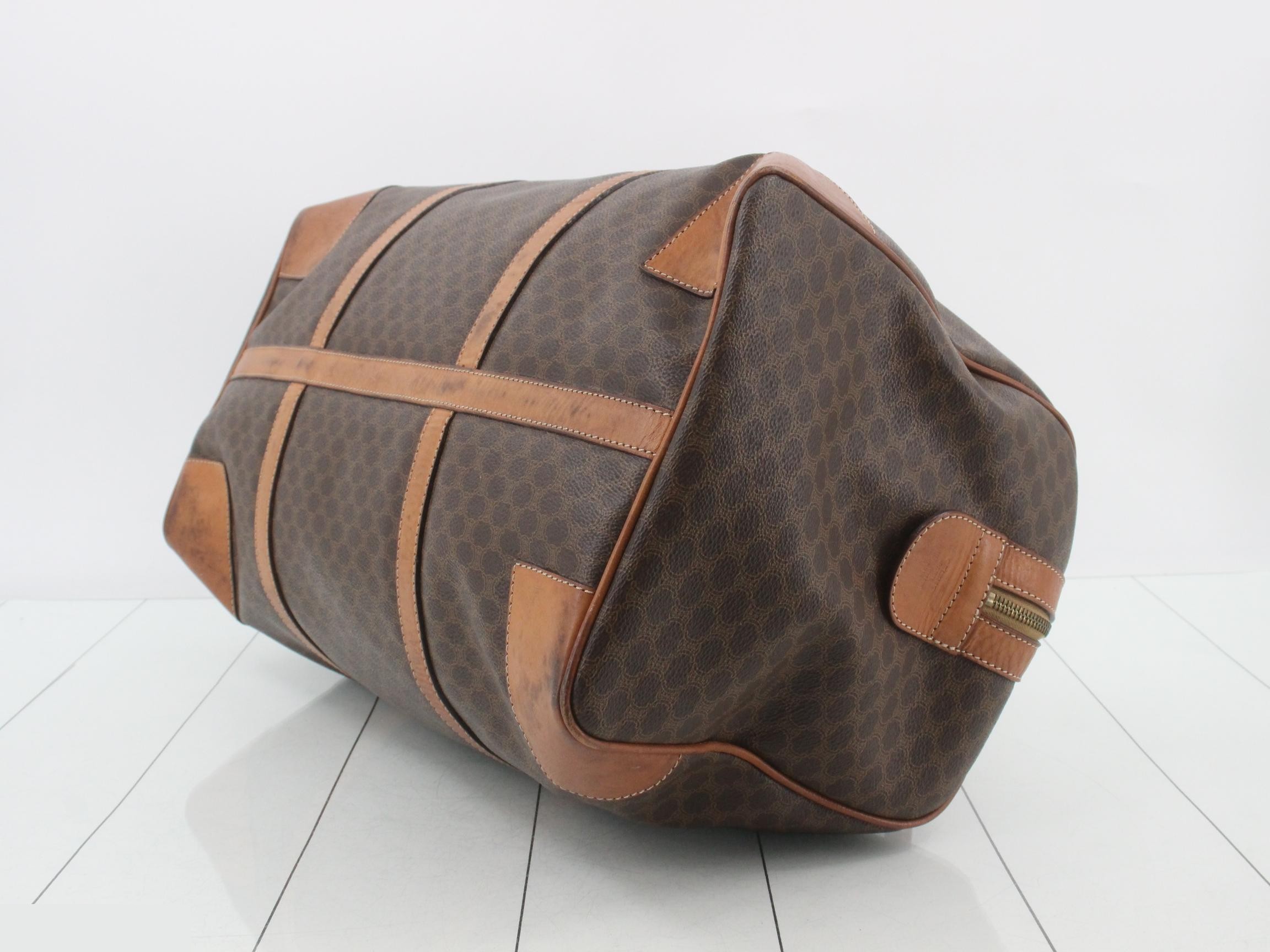 Macadam PVC/Leather Boston Bag, Brown — view 6