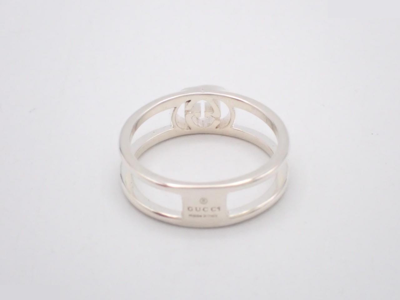 Interlocking 925 Sterling Silver Ring, 2.7g, Stamped #13, Actual Size #12, Box and Bag Included — view 2