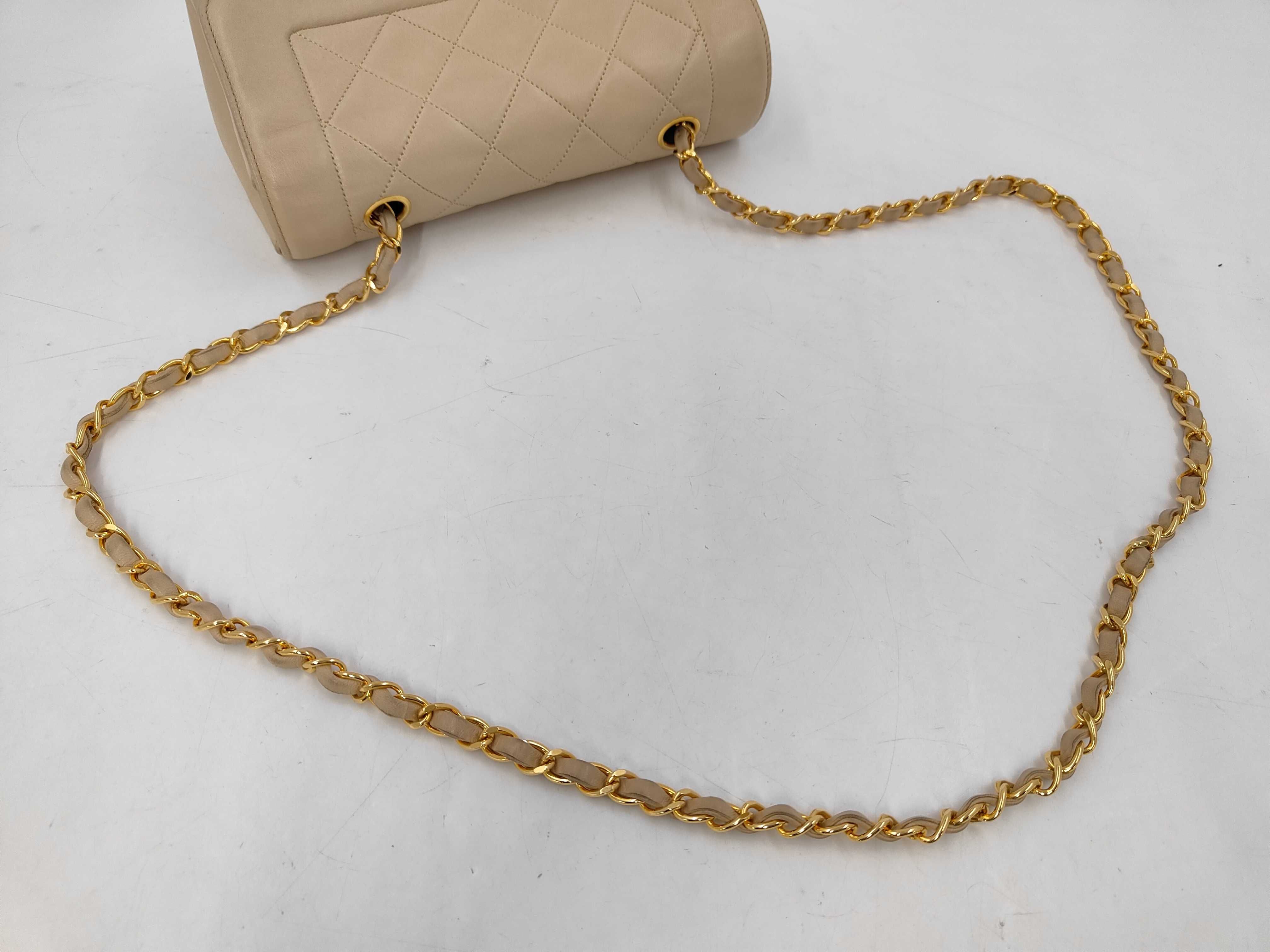 Single Flap Lambskin Beige GP Shoulder Bag — view 3