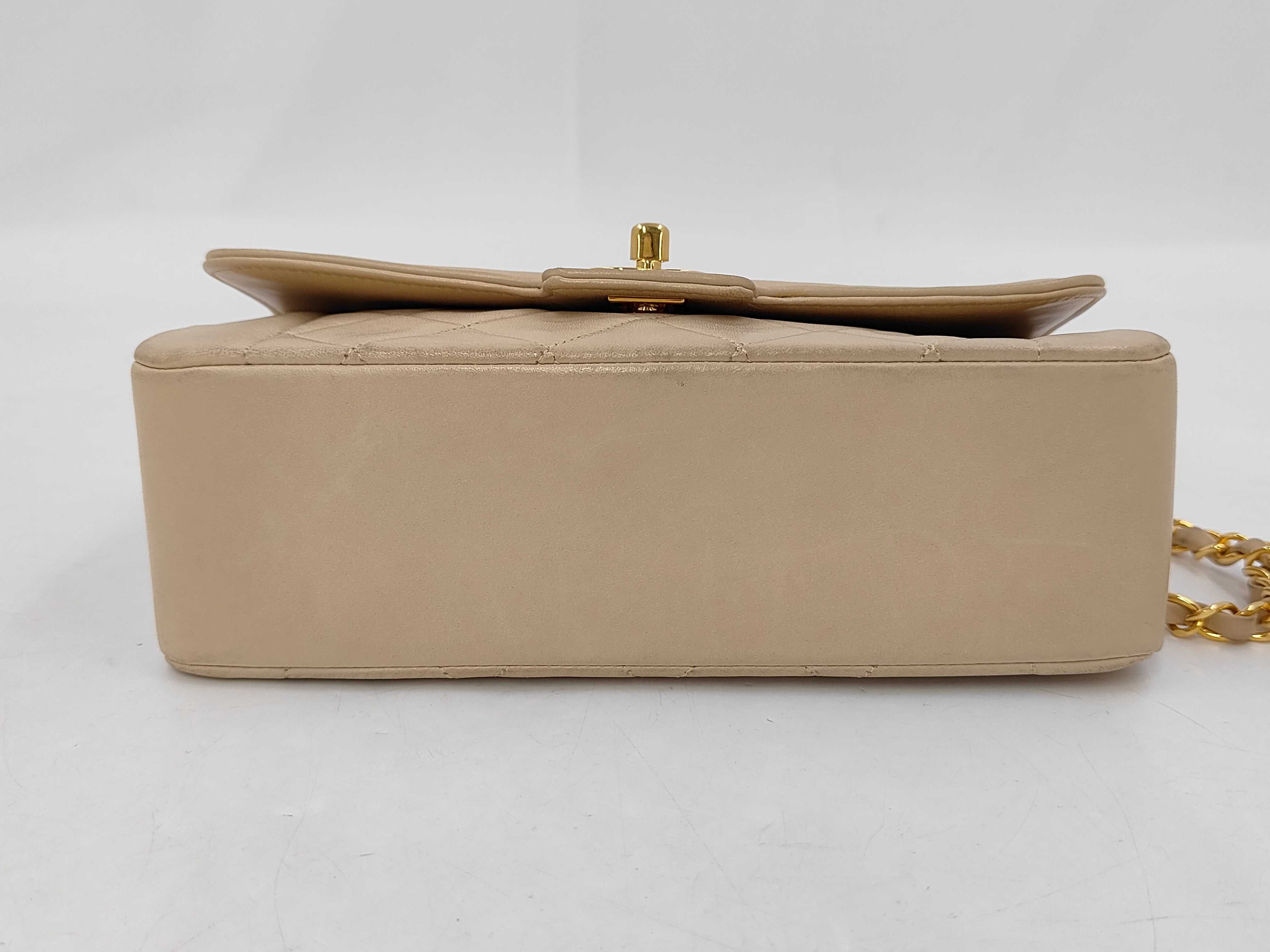 Single Flap Lambskin Beige GP Shoulder Bag — view 5