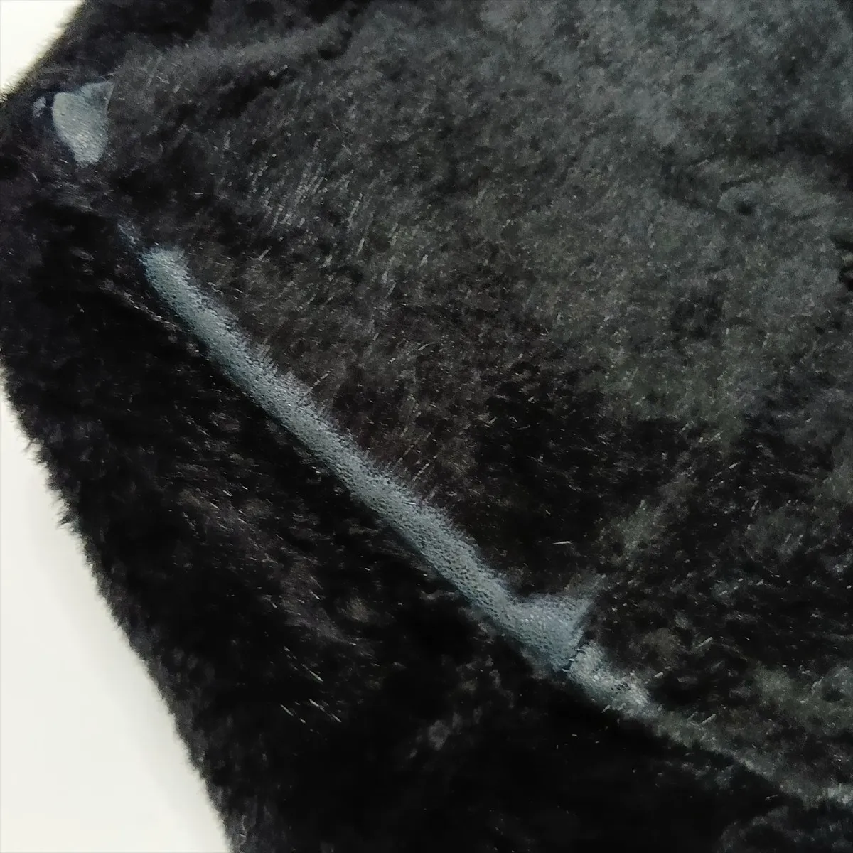 Mamma Bucket Fur and Leather Shoulder Bag, Black — view 13