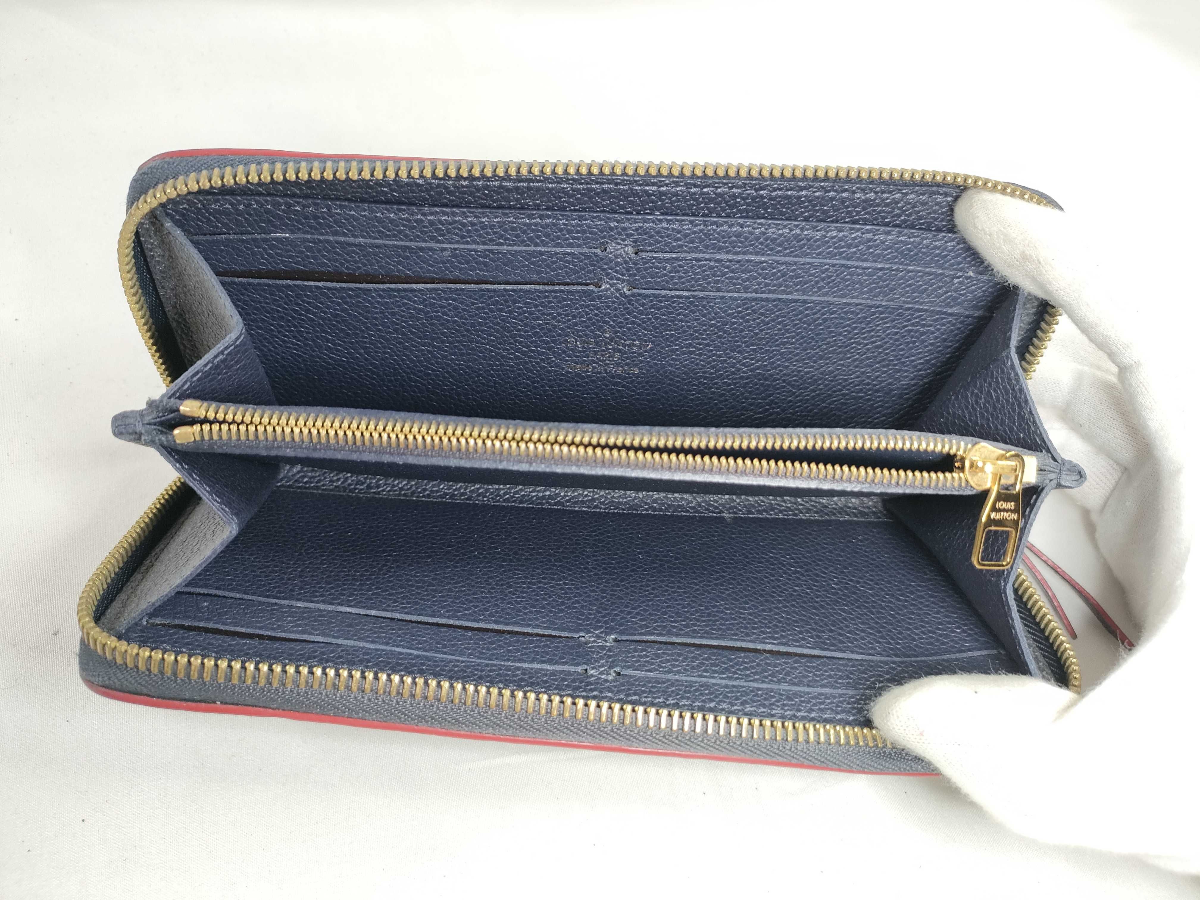 Monogram Empreinte Portefeuille Clemence M69415 Marine Rouge Wallet — view 8