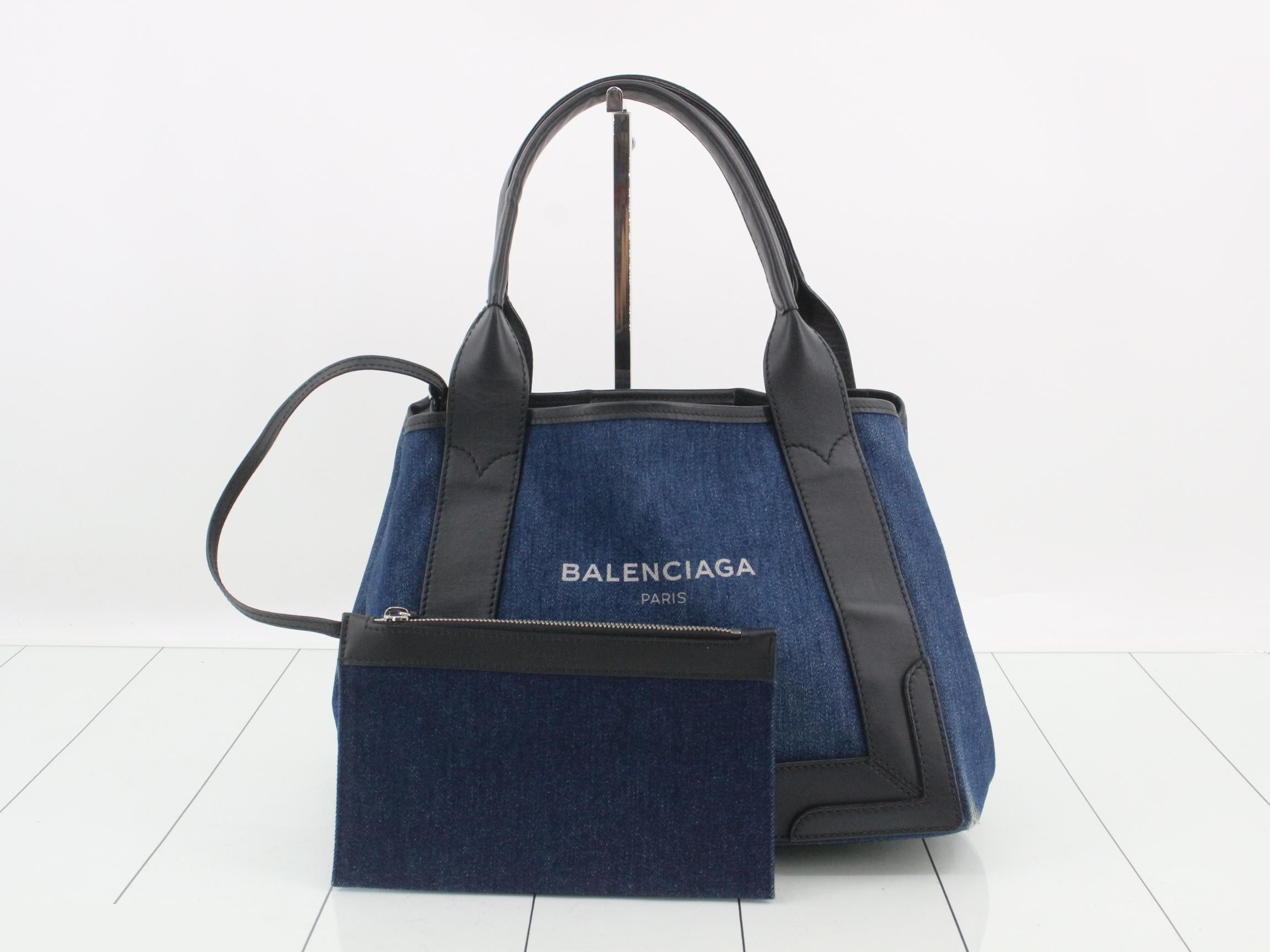 Navy Cabas S Handbag, Denim