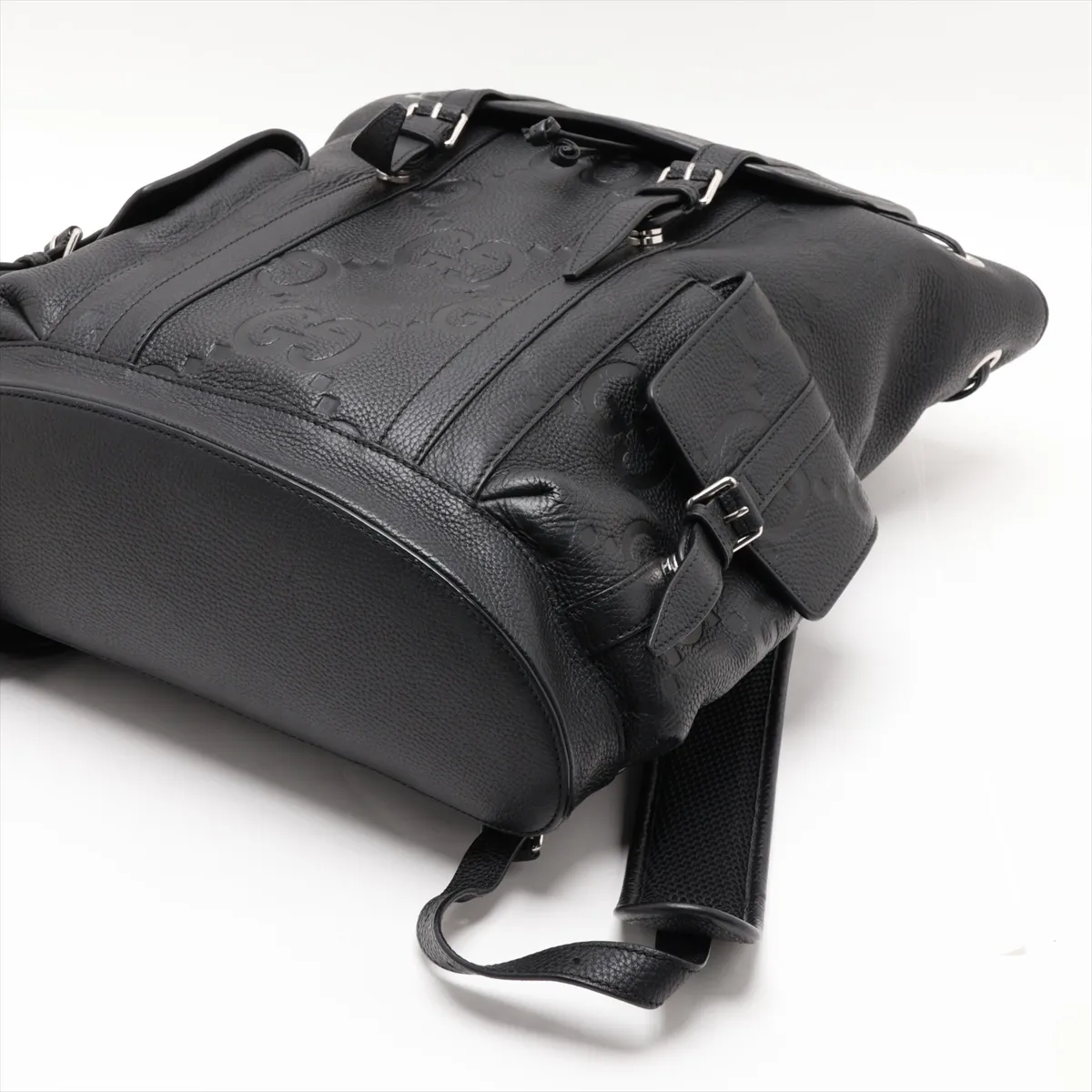 GG Embossed 625770 Leather Backpack/Rucksack, Black — view 3