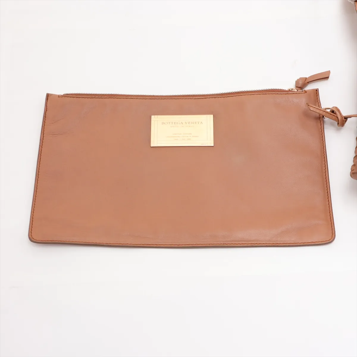Intrecciato Cabas MM Leather Tote Bag, Brown — view 10