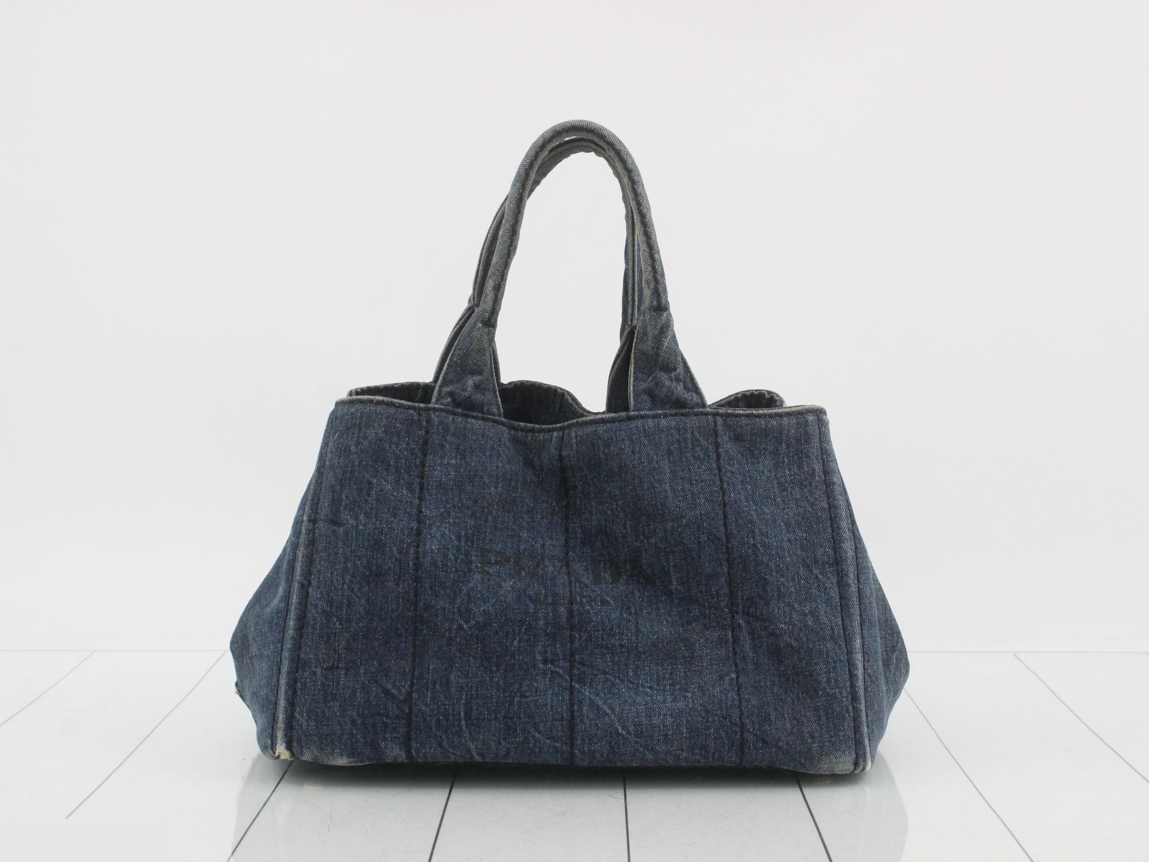 Canapa M Tote Bag, Denim, Blue