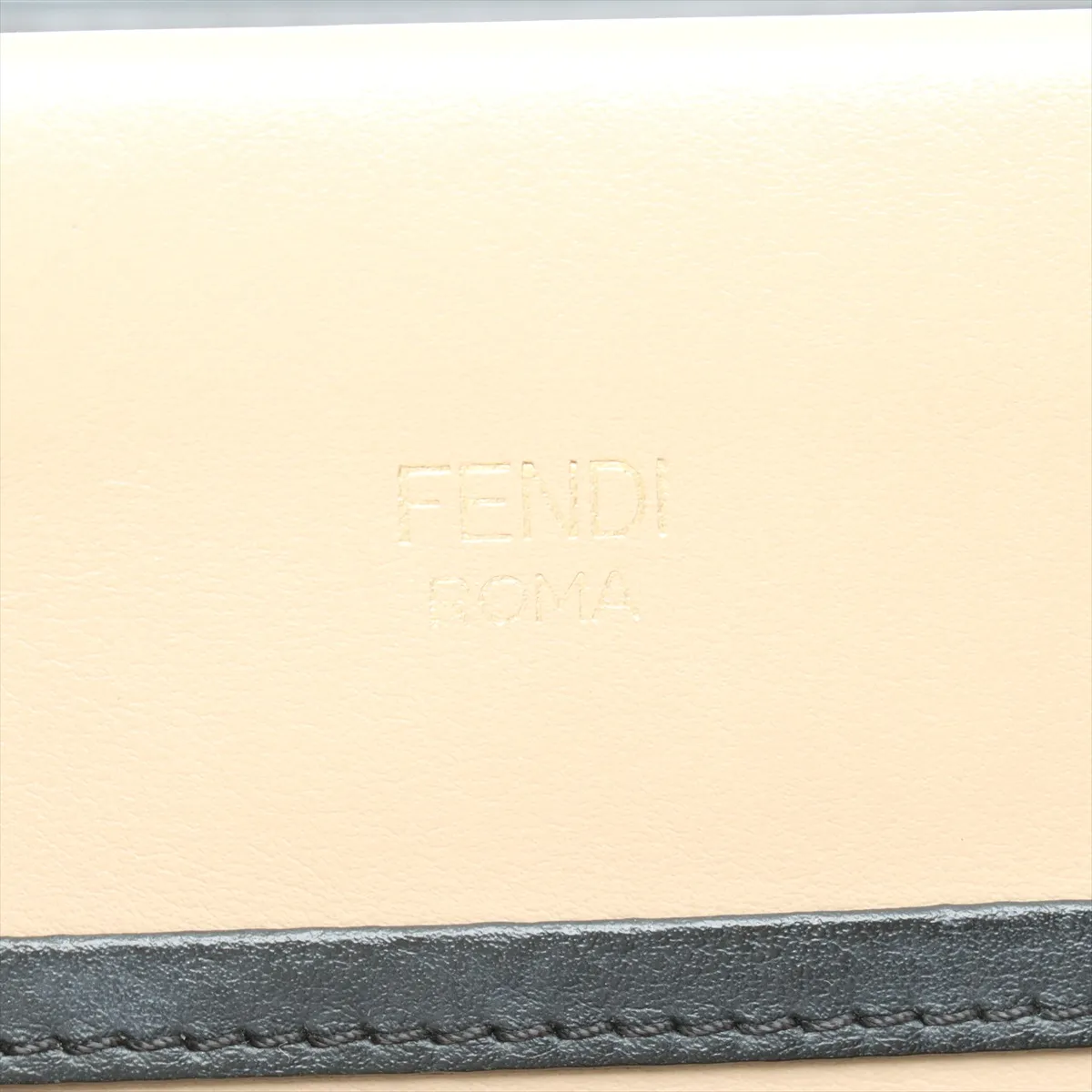 Runaway Leather Handbag Beige x Black 8BH344 — view 12
