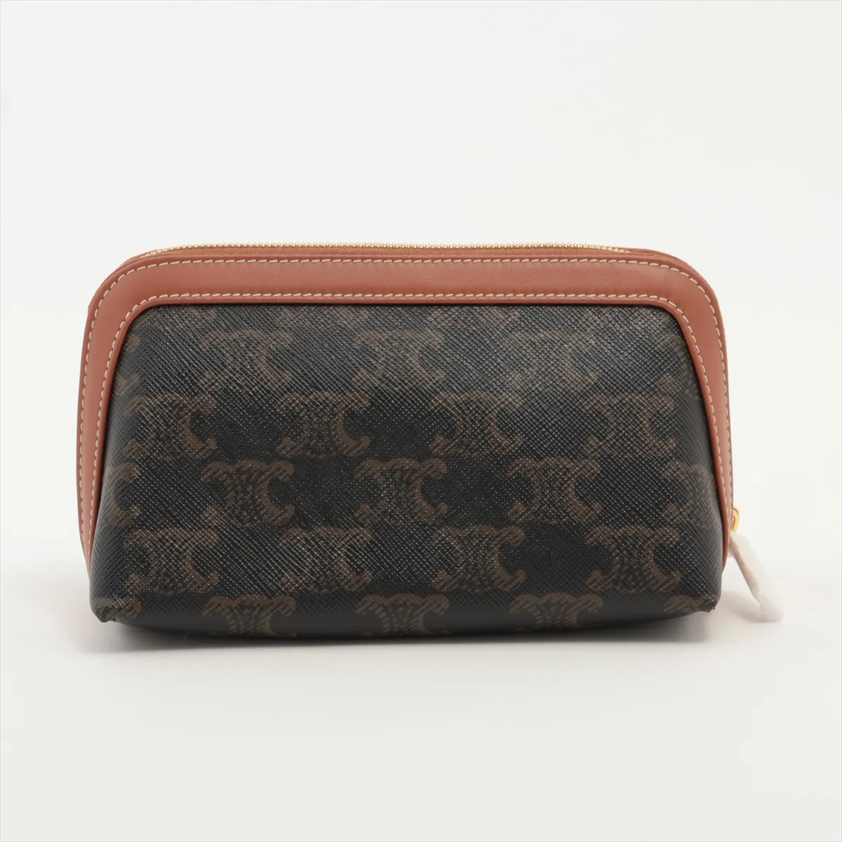 Triomphe PVC x Leather Pouch Brown — view 2