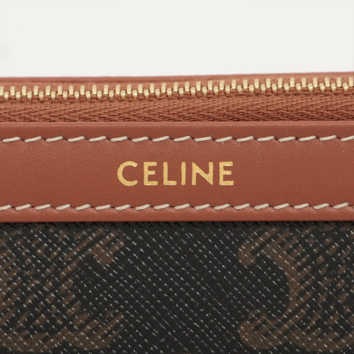 Triomphe PVC x Leather Pouch Brown — view 4