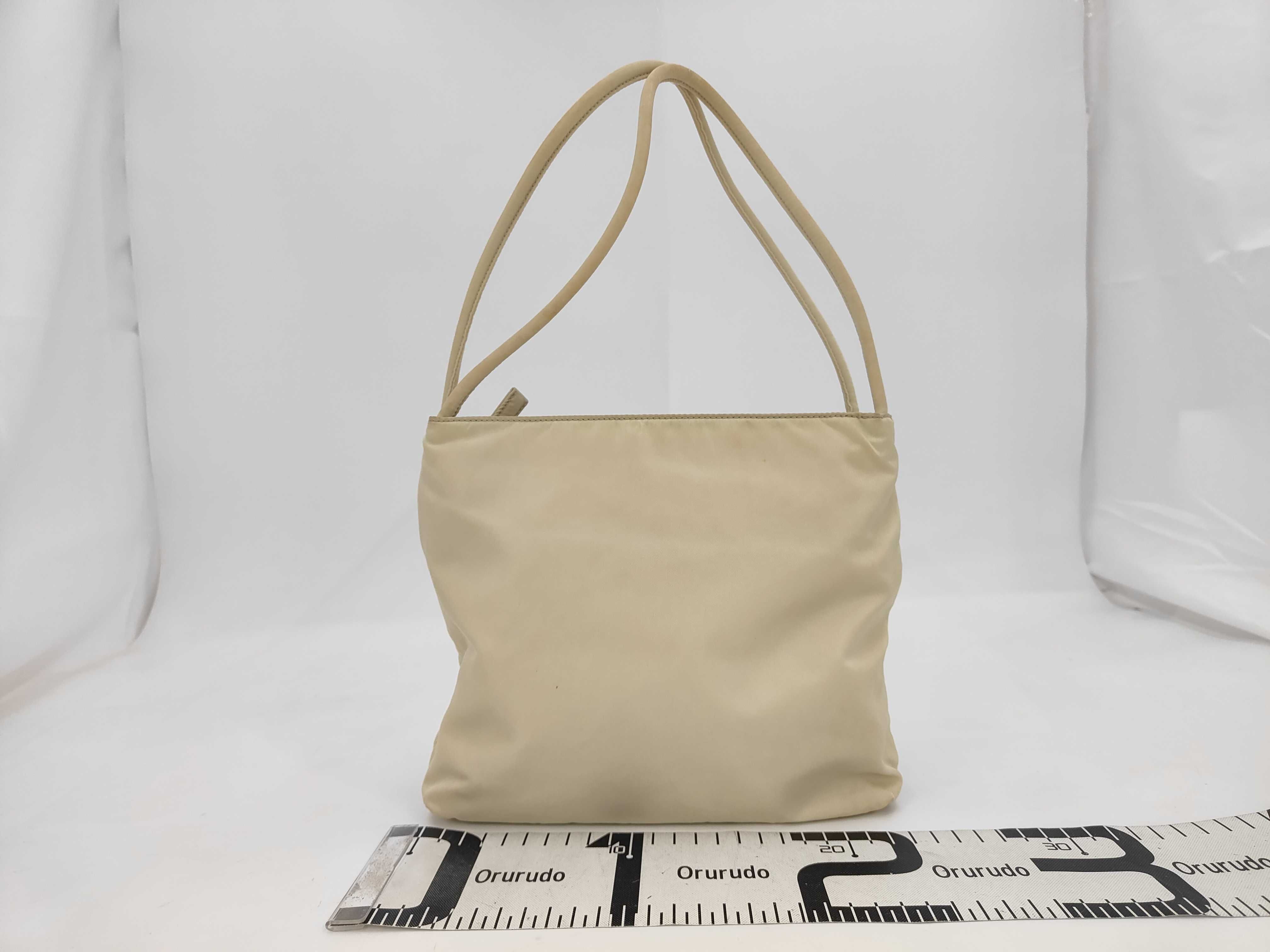 Nylon Shoulder Bag, Beige — view 2