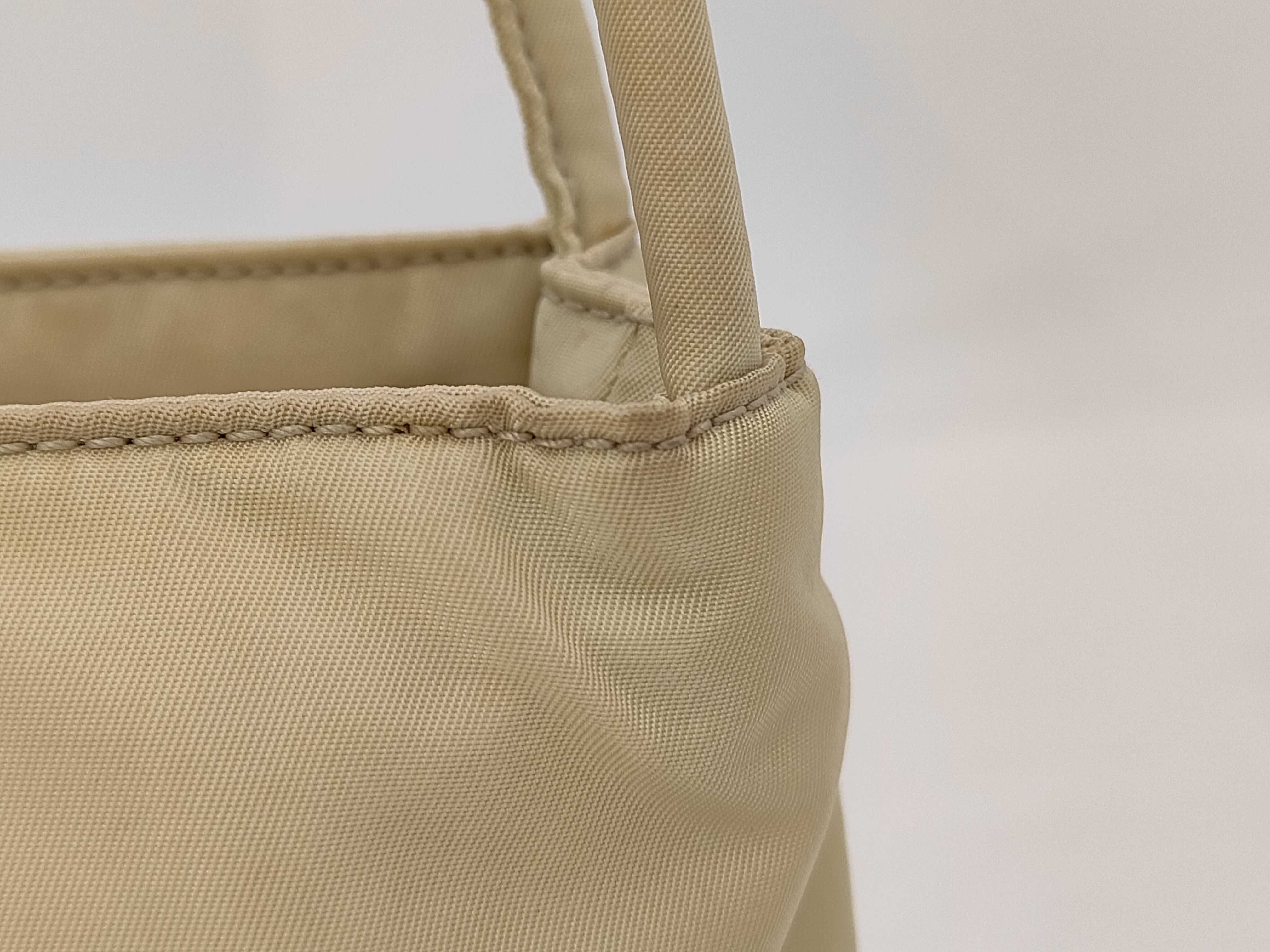 Nylon Shoulder Bag, Beige — view 3