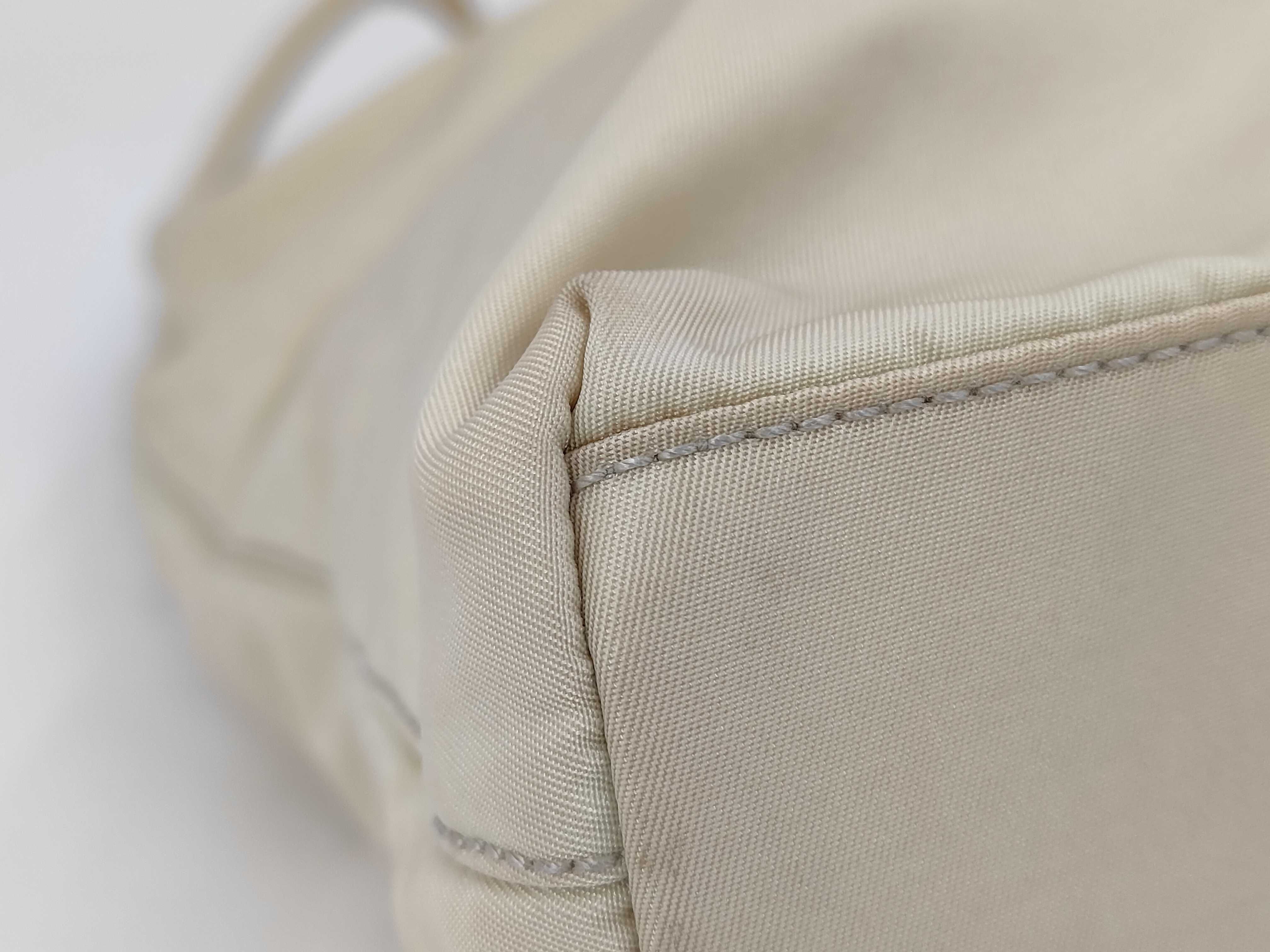 Nylon Shoulder Bag, Beige — view 6