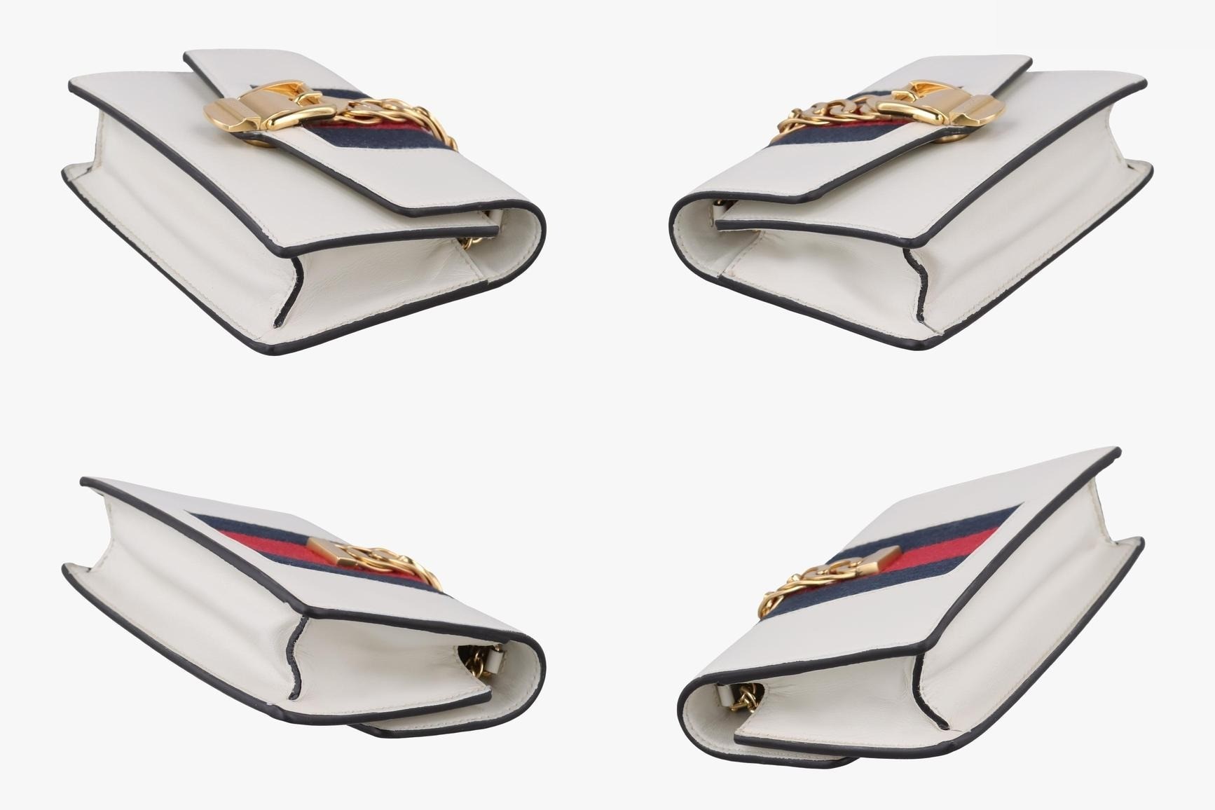 Sylvie Leather Ivory x Navy x Red — view 4