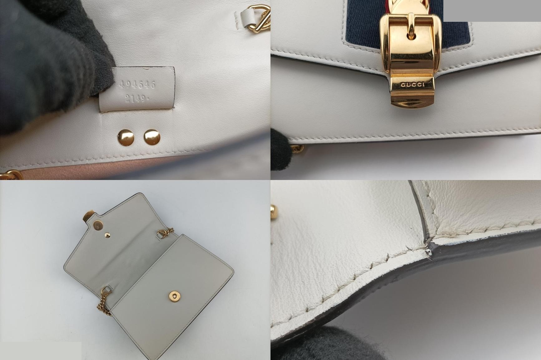 Sylvie Leather Ivory x Navy x Red — view 8