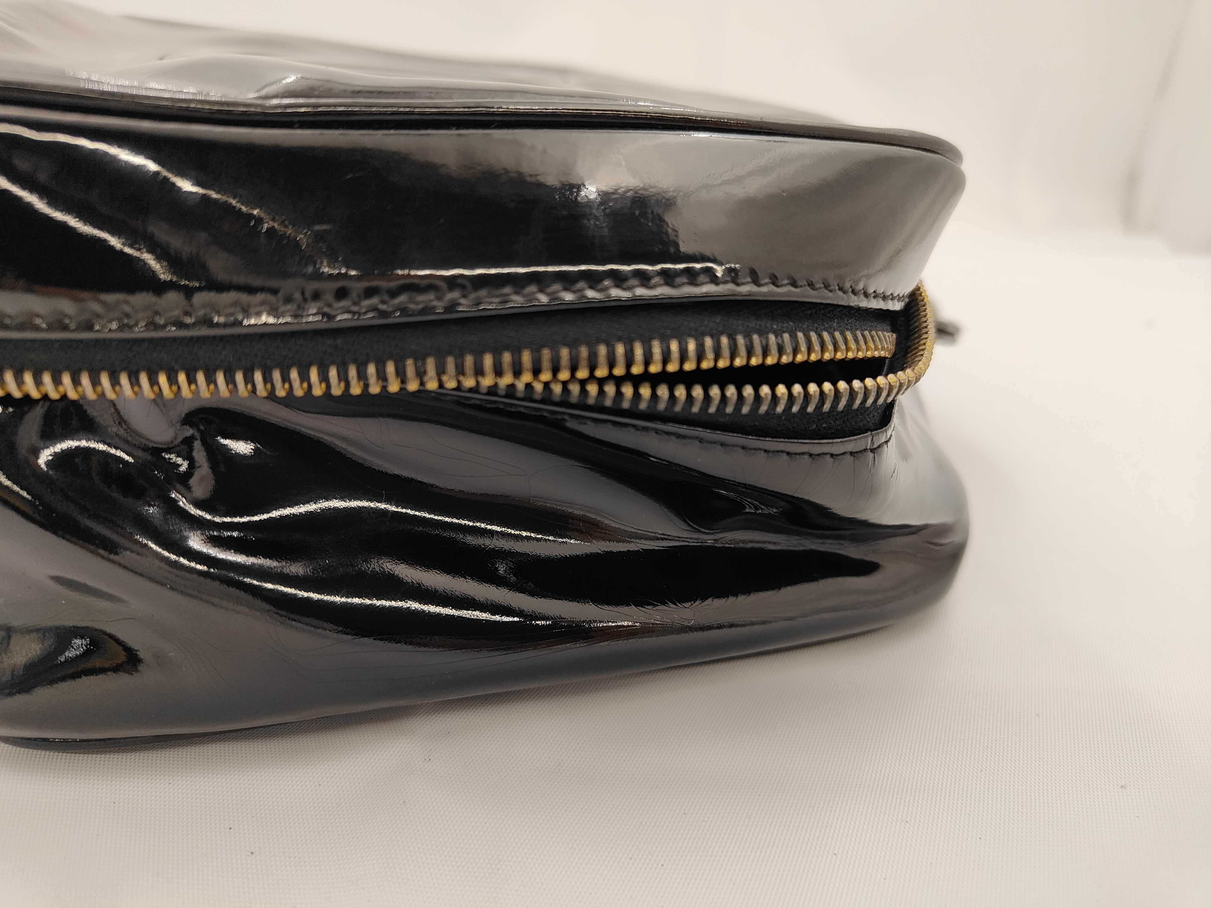 2-Way Enamel Black Vanity Bag — view 12
